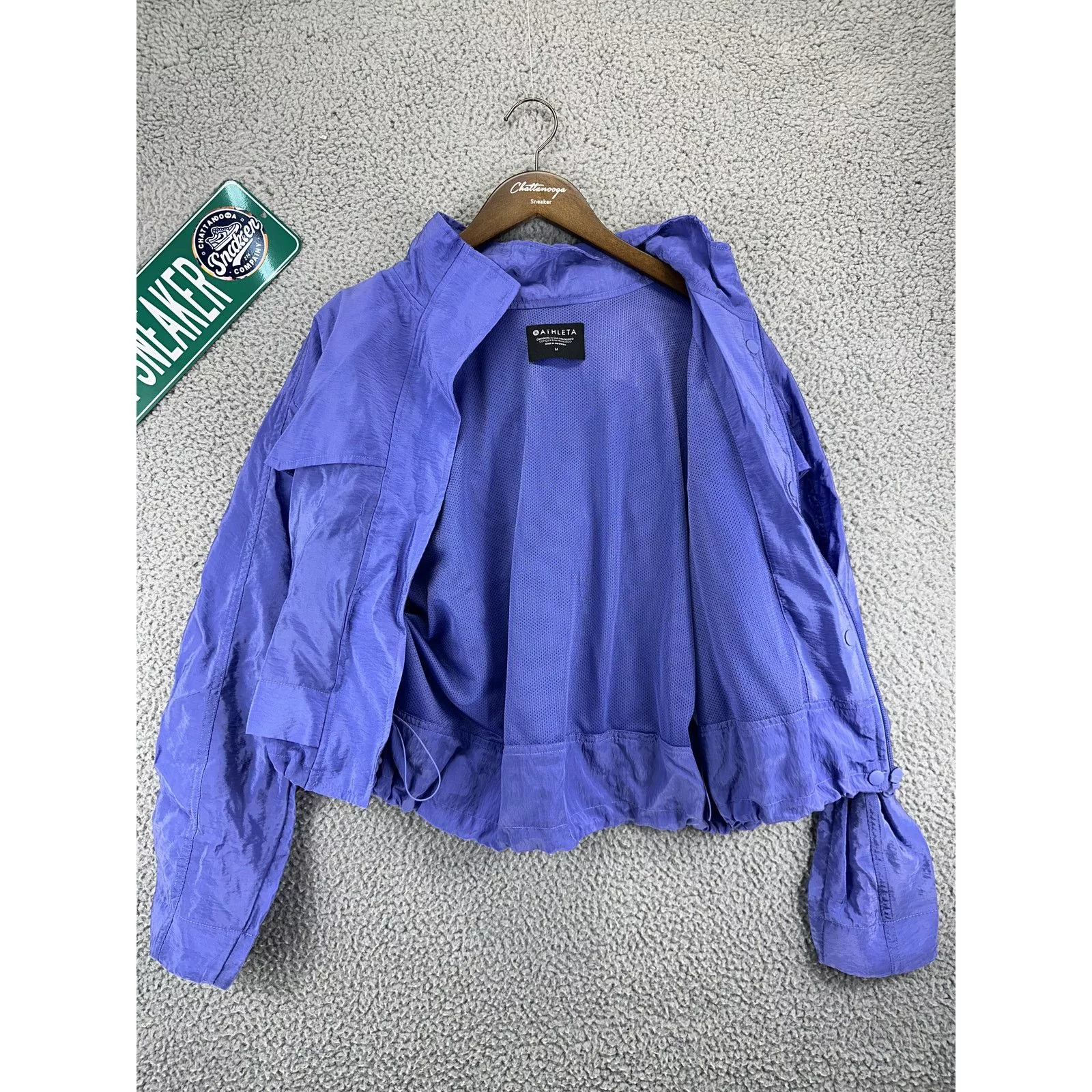 Athleta Jackets Athleta Arrival Jacket Cropped Zip Up Athleisure Womens M Purple