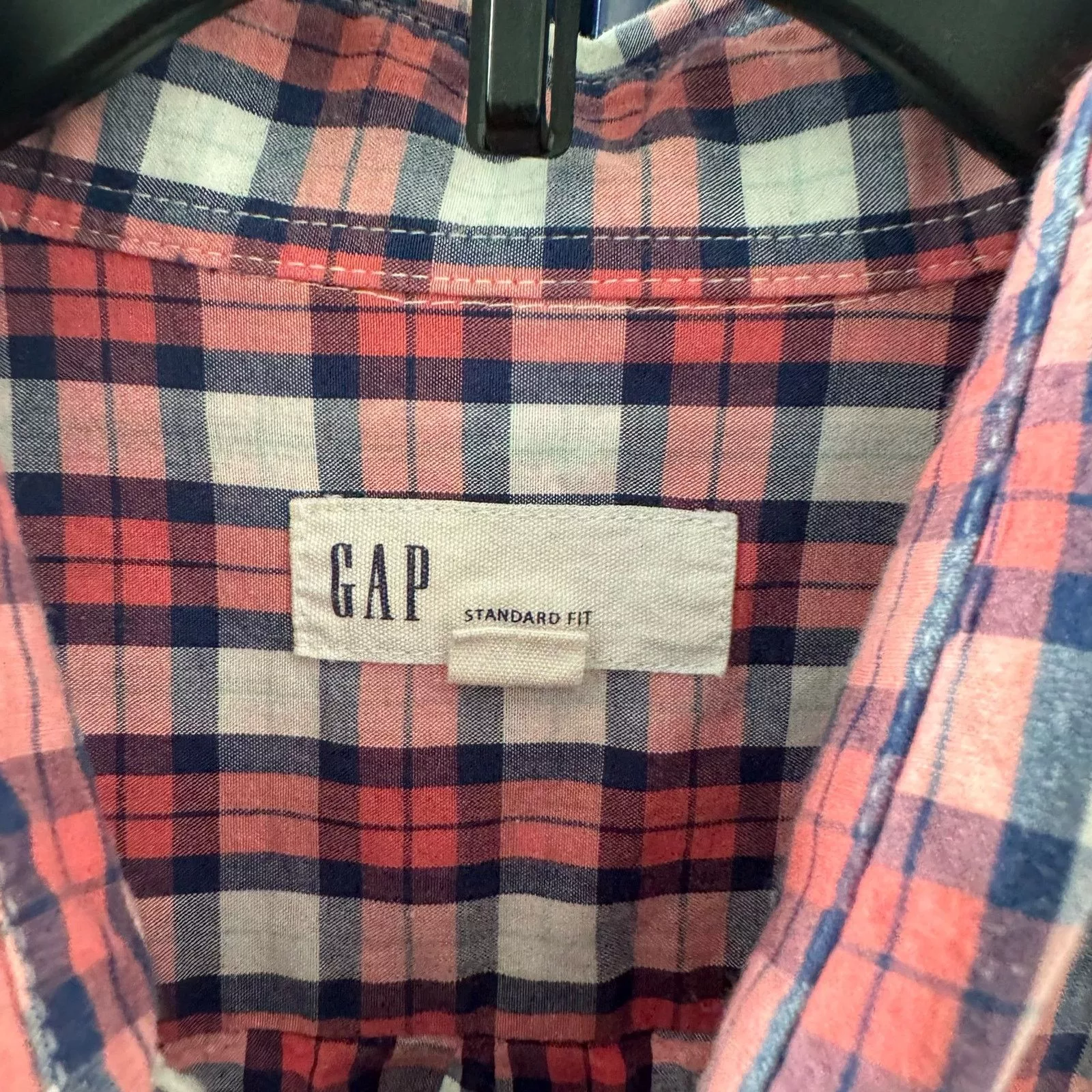 Gap Shirts Button Ups Gap Men's Check Button-Down Shirt Large Pink