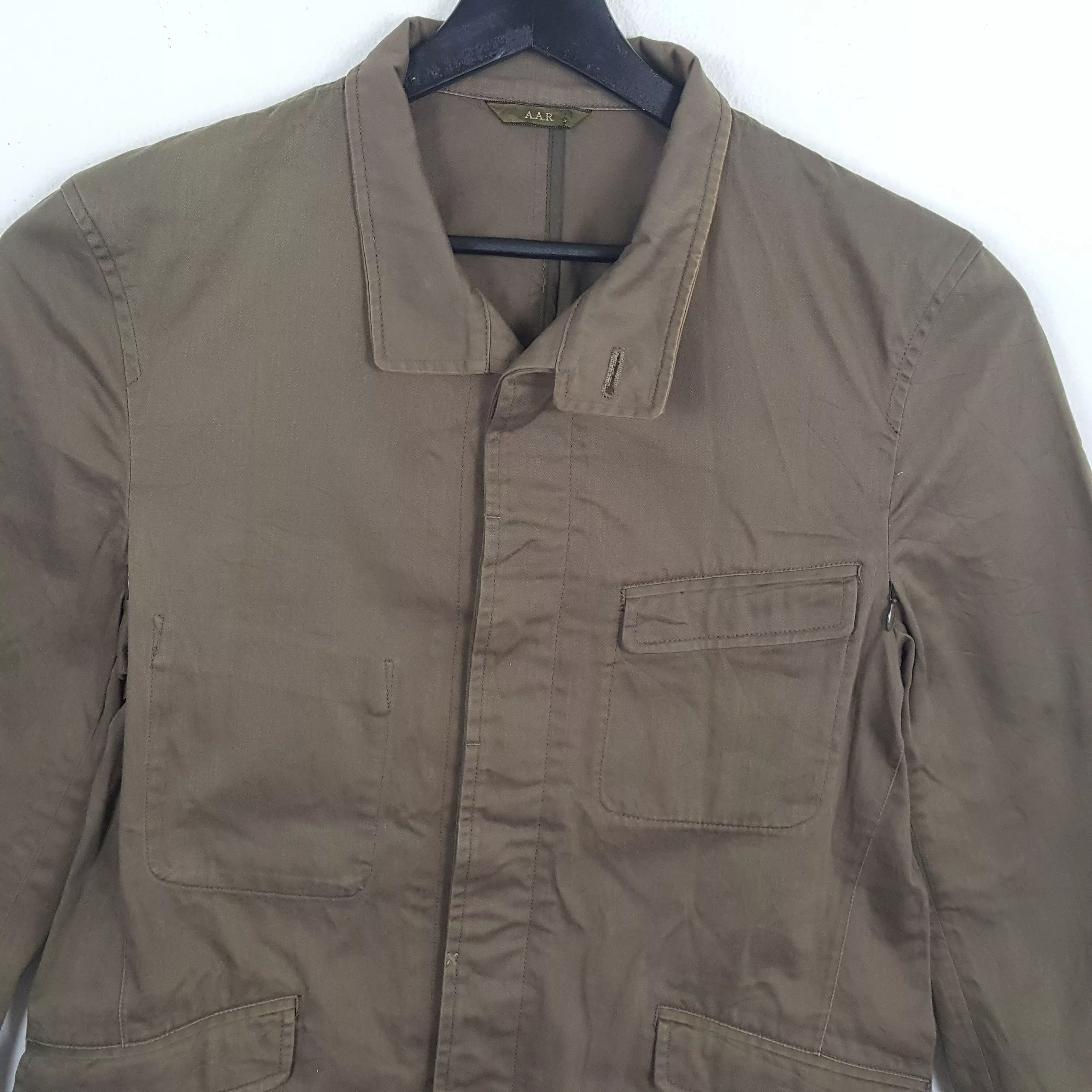 Designer Light Jackets Designer × Japanese Brand × Yohji Yamamoto YOHJI YAMAMOTO Japanese Designer Custom Art Jacket Brown