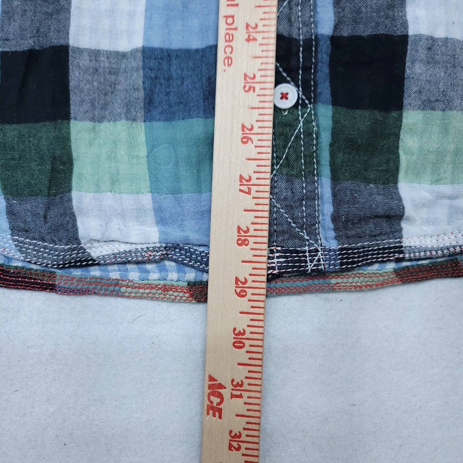 Buffalo David Bitton Shirts Button Ups Buffalo David Bitton Gingham Flannel Shirt Mens Size M Green