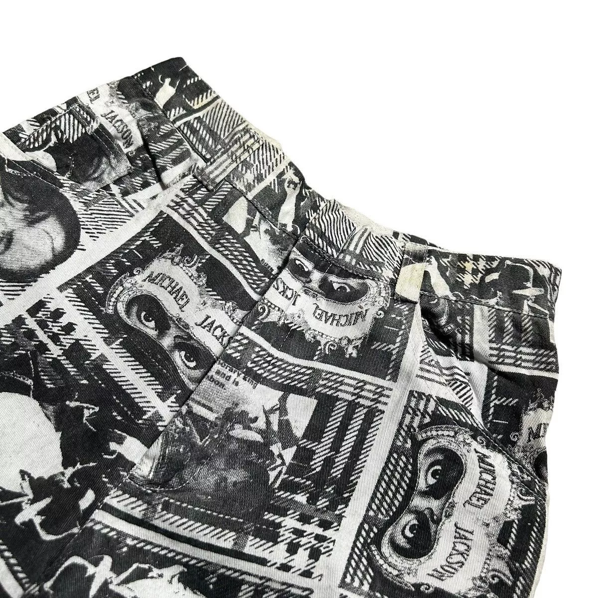 Michael Jackson Pants Vintage Michael Jackson Print Pants White