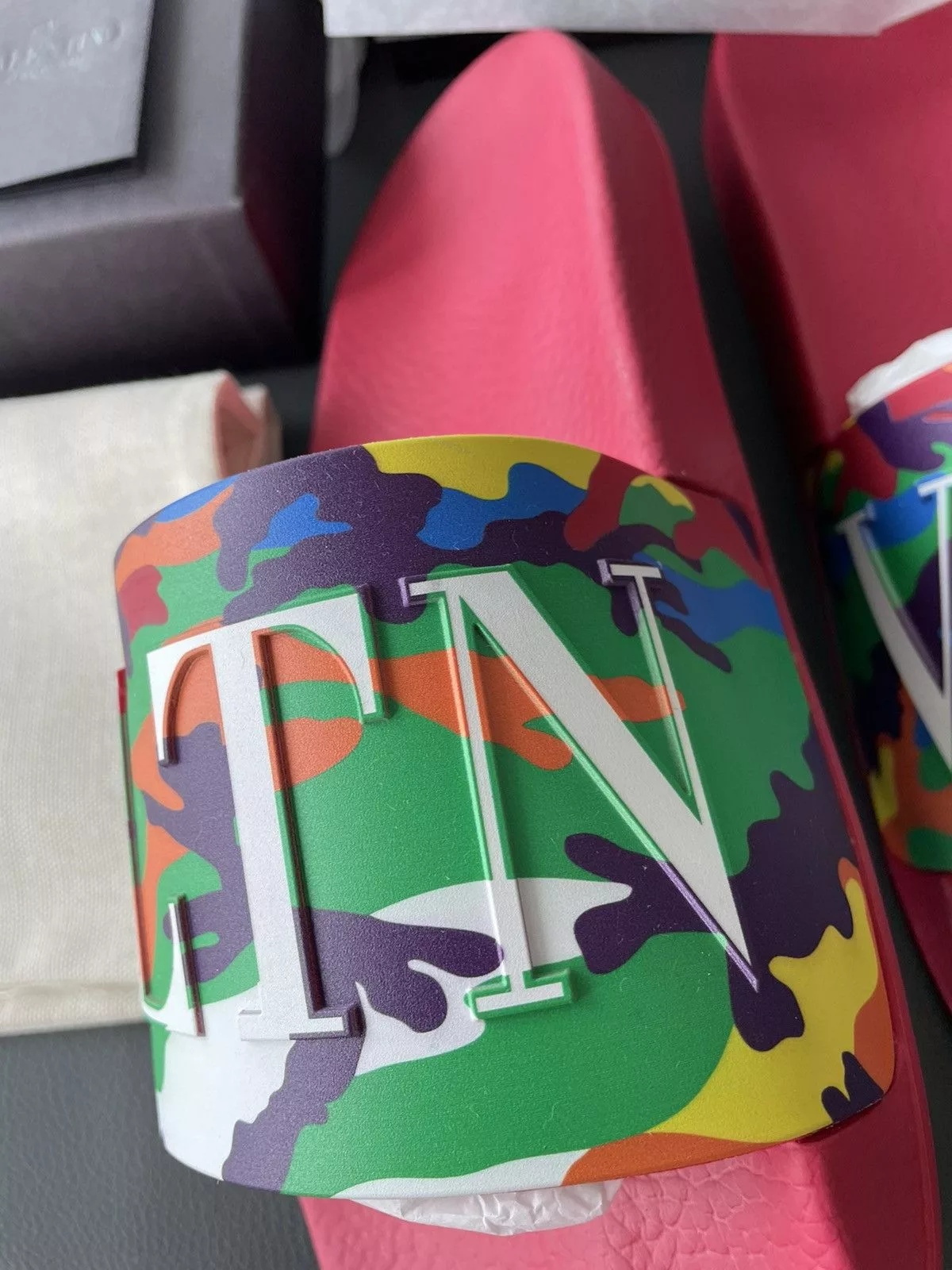 Giovanni Valentino Sandals Giovanni Valentino × Valentino Brand New Rare Iconic Limited Camouflage Slipper Slides Multi