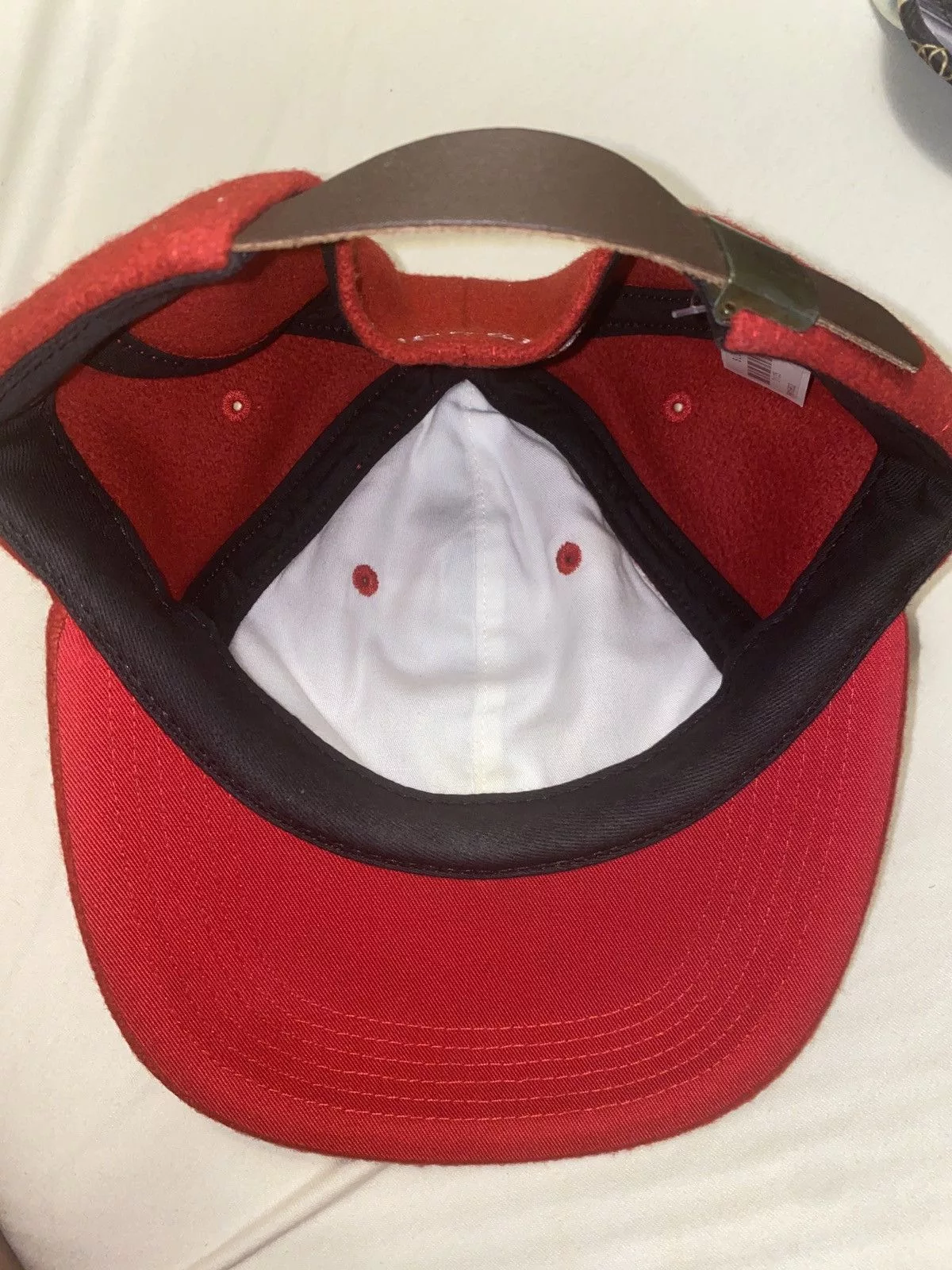 Supreme Hats Supreme S logo Wool Fall/Winter 2015 Red