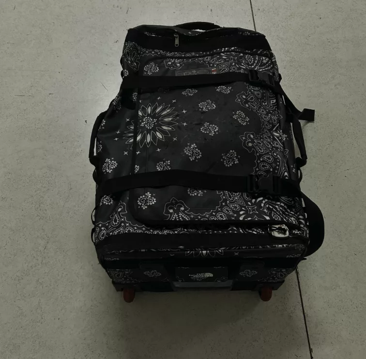 Supreme Bags Luggage Supreme North Face Luggage Paisley Rolling Thunder Bag Black