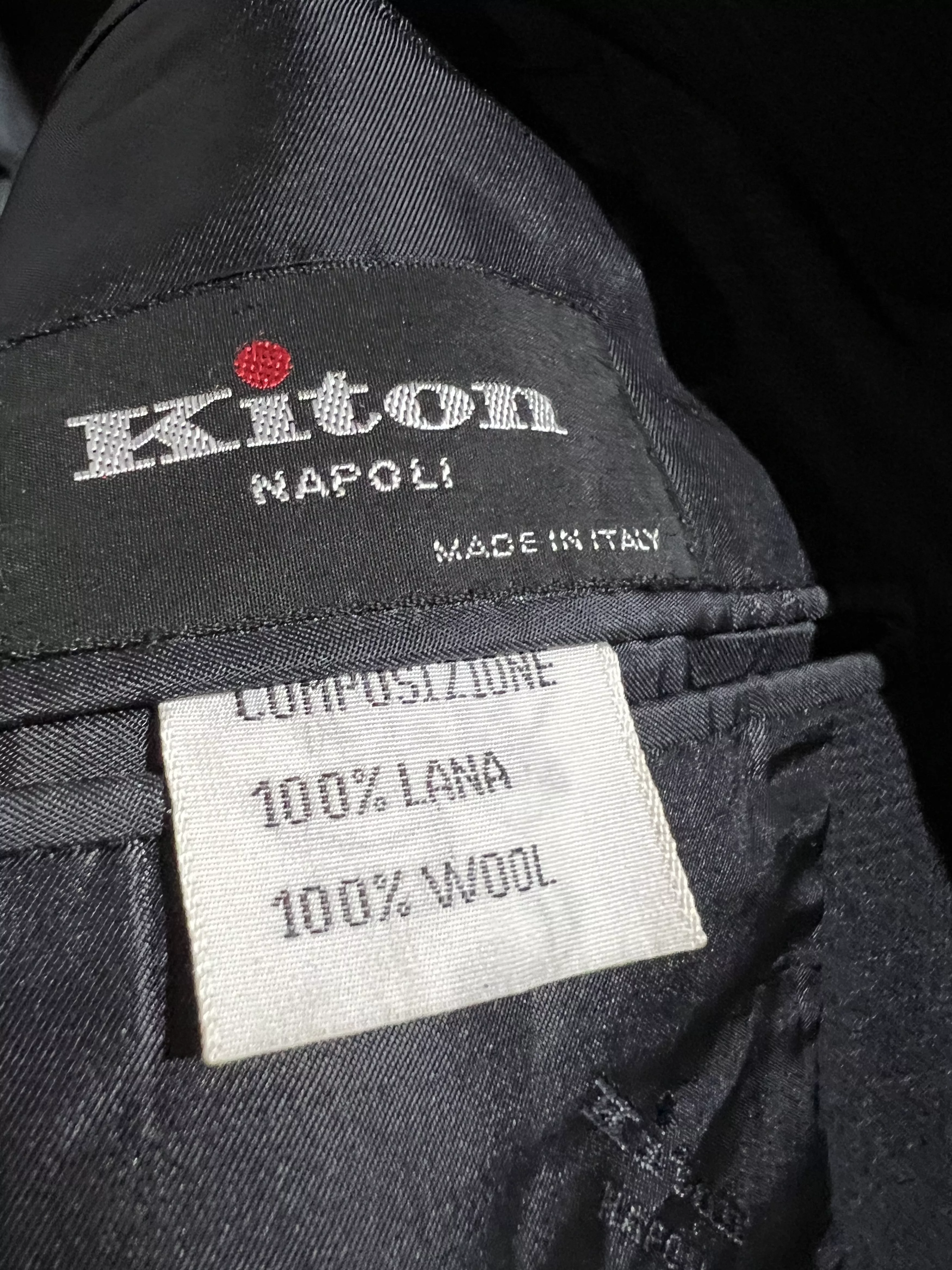 Kiton Blazers Kiton Blazer Jacket size 48 Blanc Blu Super 180 14 Micron Black