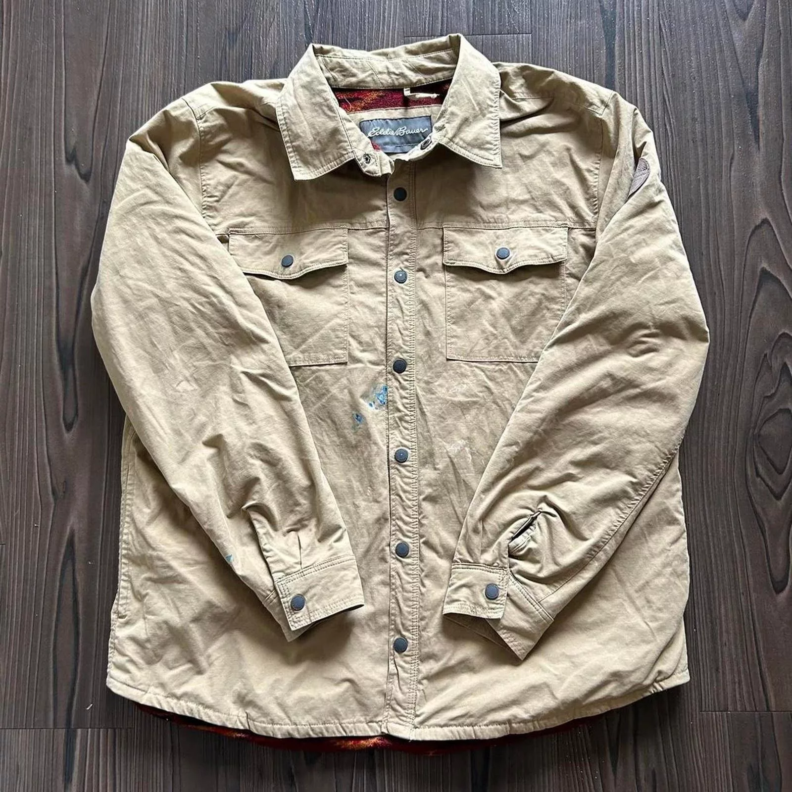 Eddie Bauer Heavy Coats Eddie Bauer Fleece Lined Jacket Brown
