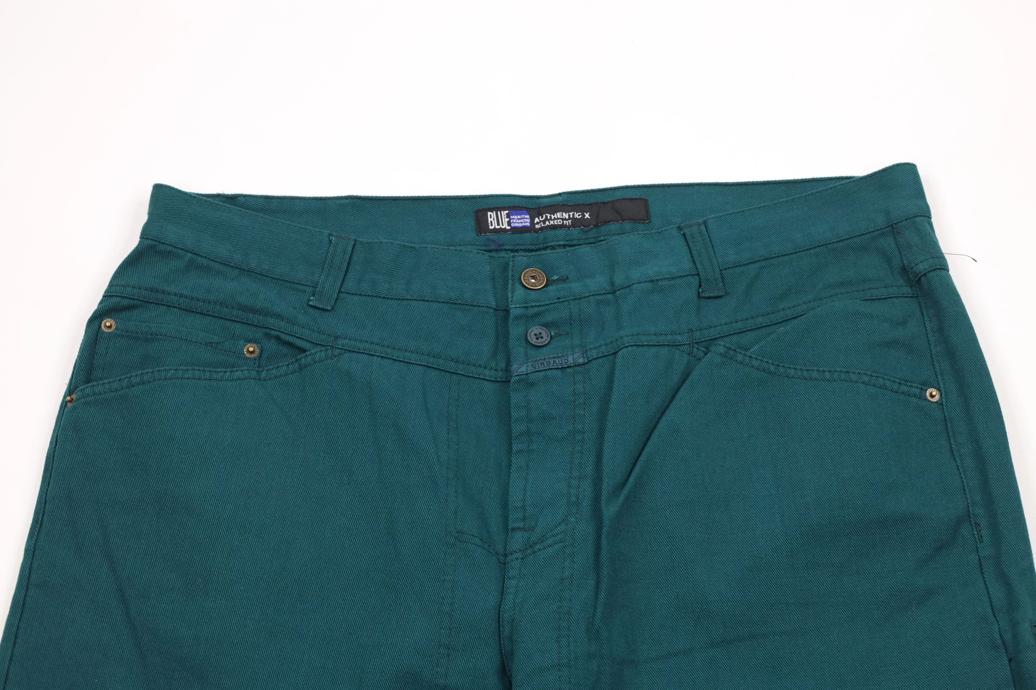 Marithe + Francois Girbaud Denim Marithe + Francois Girbaud × Vintage NOS Vintage 90s Marithe Francois Girbaud Fit Wide Leg Jeans Green