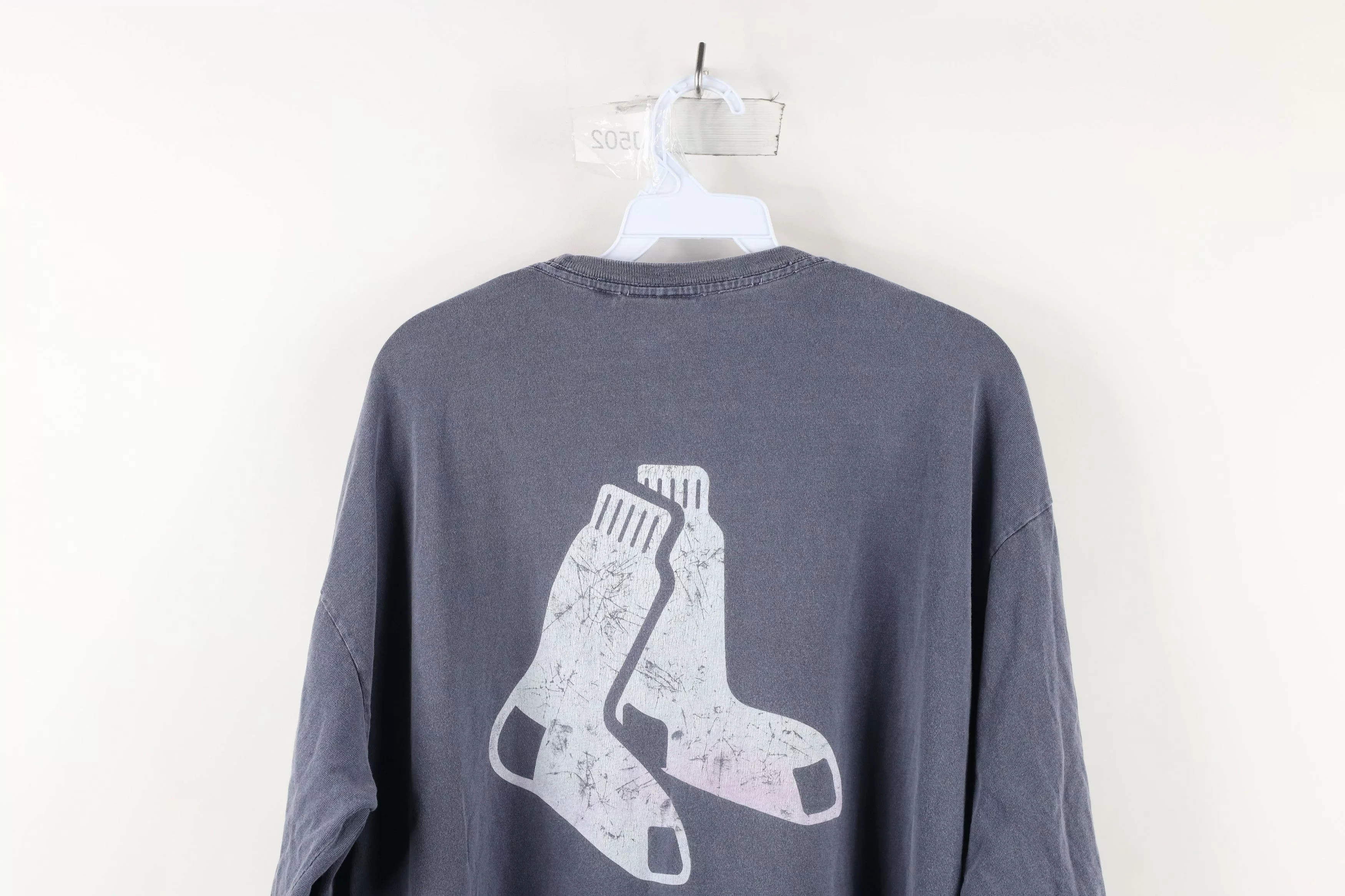 Vintage Long Sleeve T Shirts Vintage 90s Boston Red Sox Baseball Long Sleeve T-Shirt USA Blue