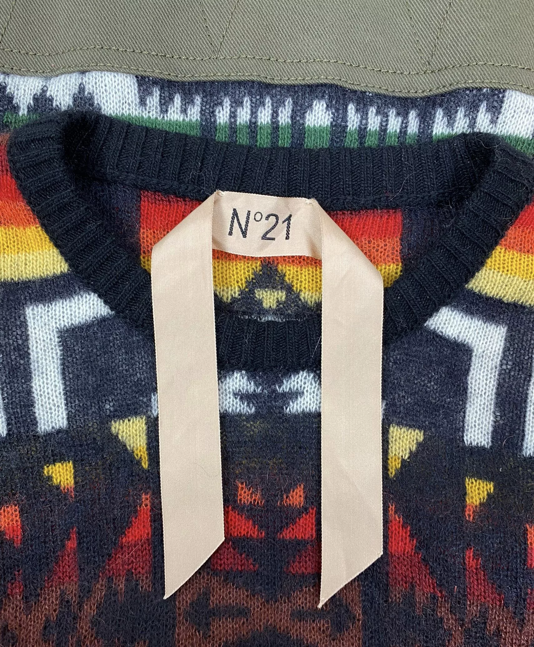 N21 Sweaters Numero 21 N21 Sweater alpaca-wool printed pullover size 38 Multi