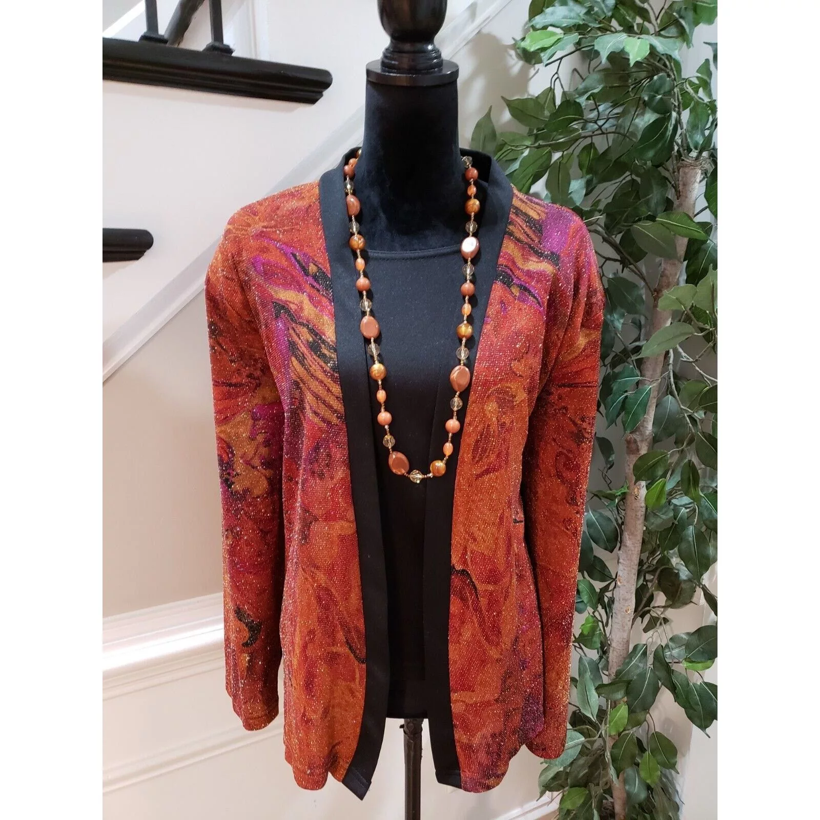 Other Blouses Other ST. Anthony Polyester Round Neck Long Sleeve Top Blouse 20W Multi