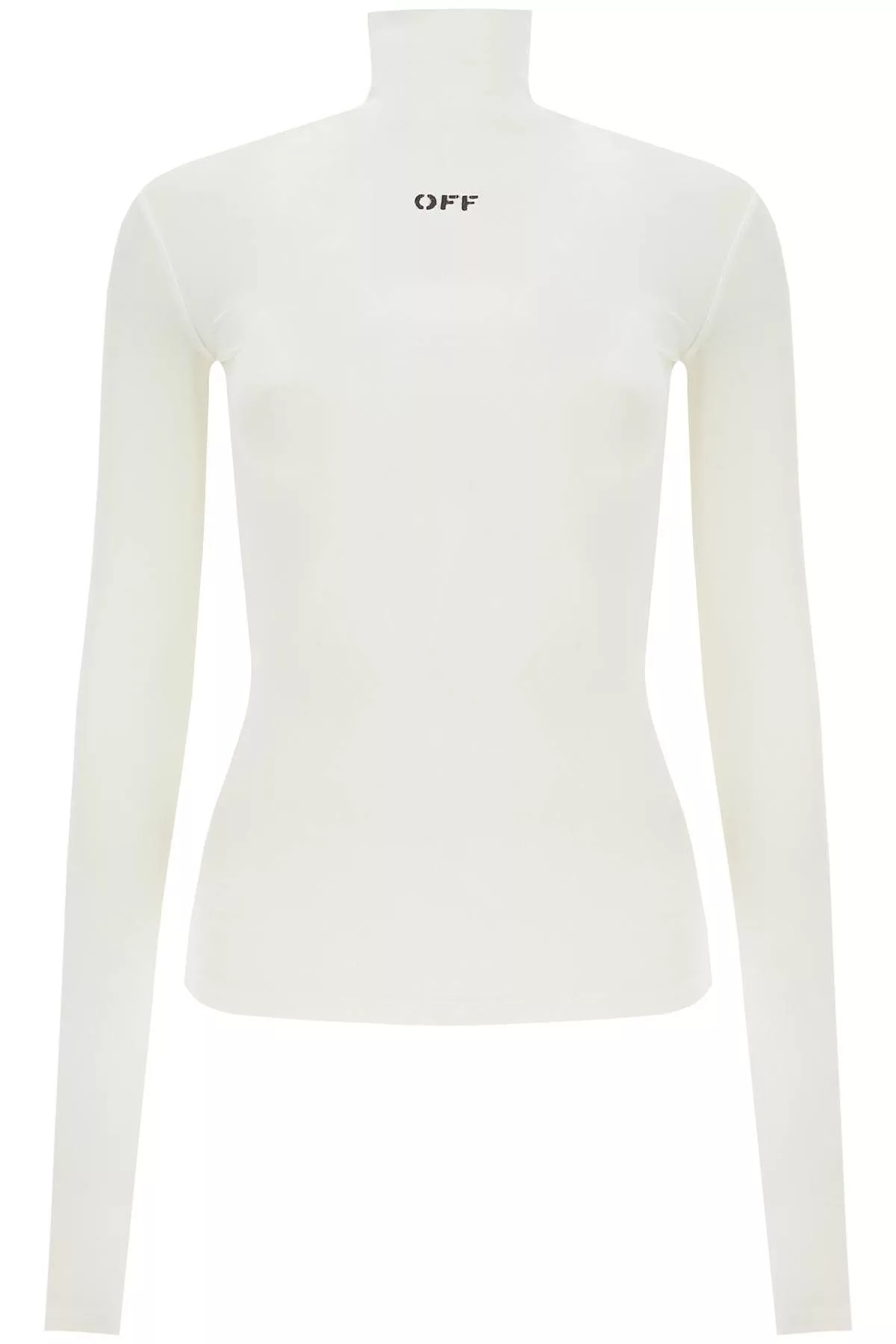 Off-White Crop Tops OFF-WHITE Second Skin Long Sleeve Turtleneck Top