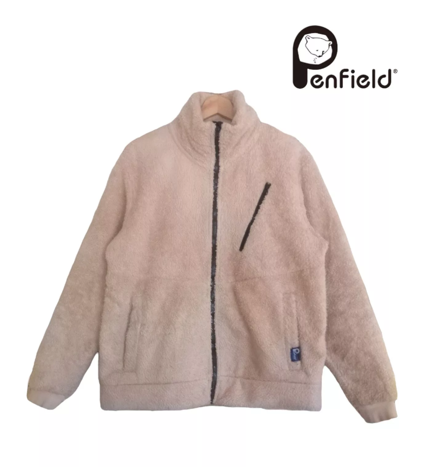 Penfield Light Jackets Vintage Penfield Fleece Jacket Zipper Up Beige Gorpcore