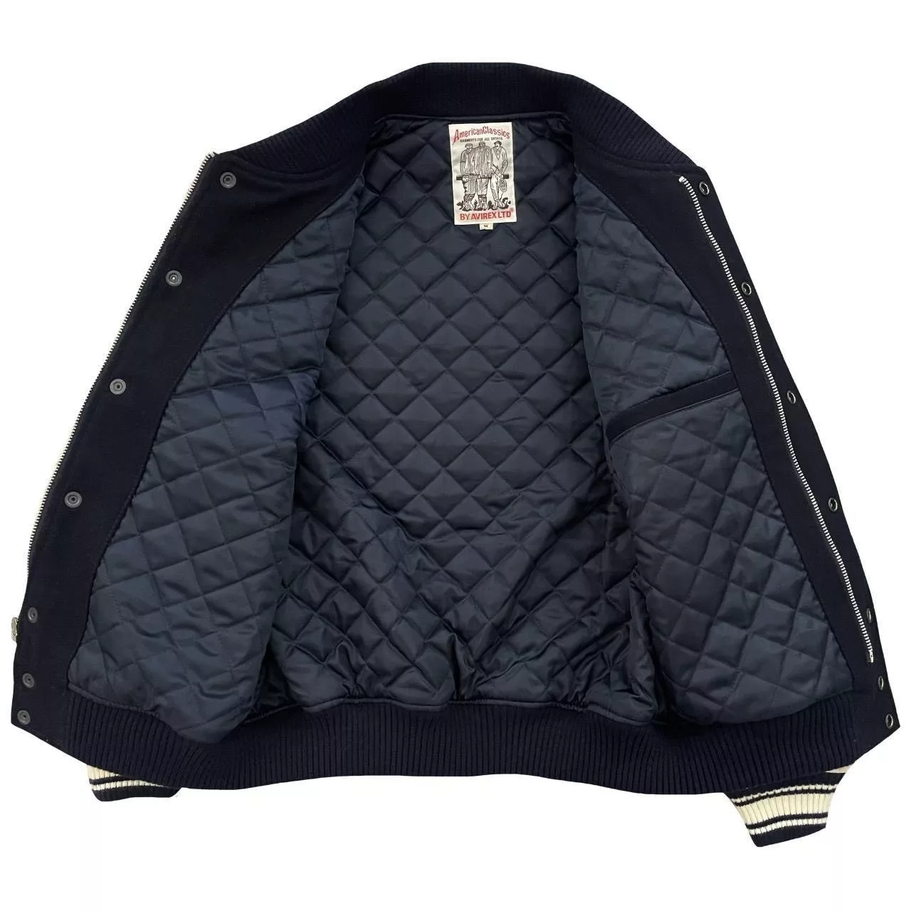 Avirex Leather Jackets Avirex Leather Varsity Jacket Blue