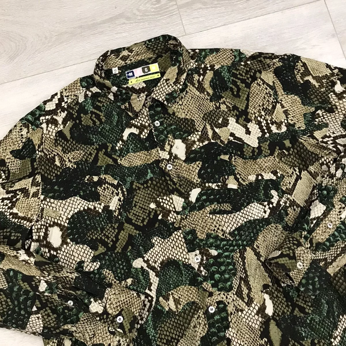MSGM Shirts Button Ups MSGM × Vintage Msgm Shirt Snake Vintage Gray