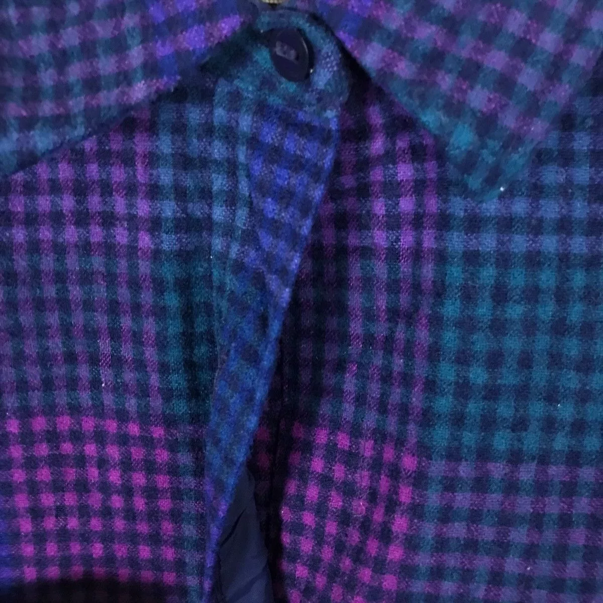 Pendleton Shirts Button Ups Vintage Pendleton Button Up Fleece Shirt Blue