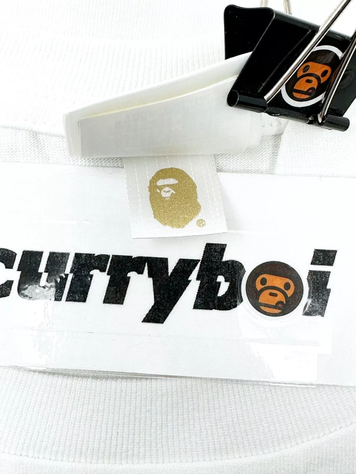 Bape Short Sleeve T Shirts BAPE Ape Head One Point Tee White