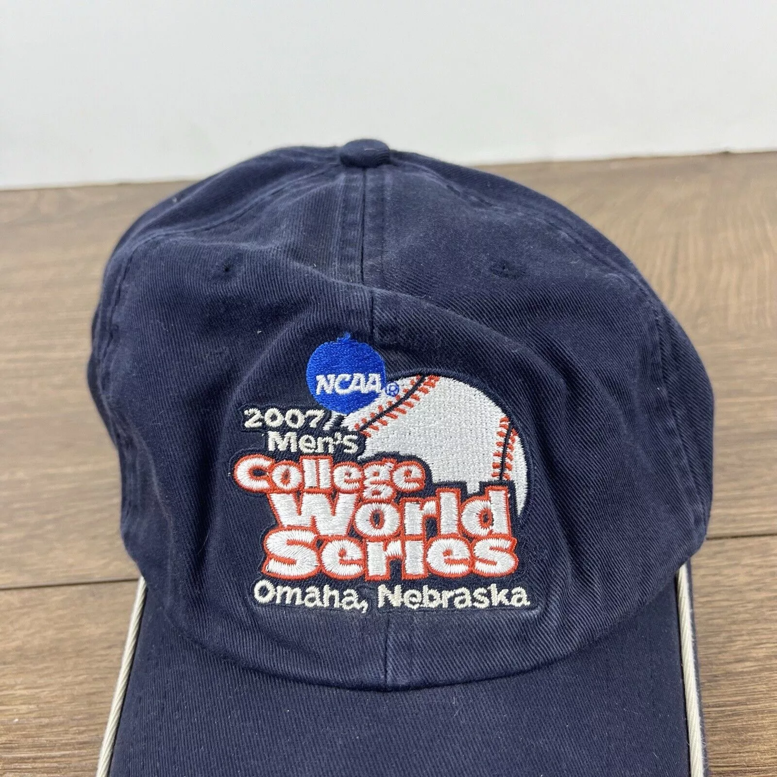 Other Hats Other 2007 Mens College World Series Hat Blue Cap Adjustable Blue