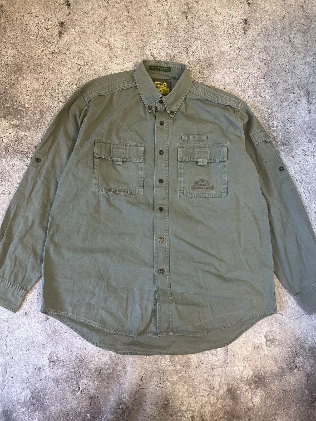 Camel Shirts Button Ups Camel × Vintage Camel Vintage Rare Shirt Gray Streetwear