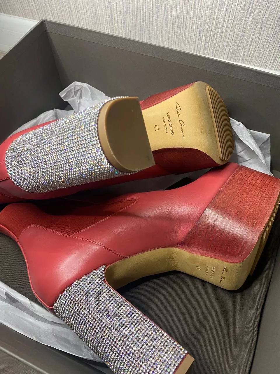 Rick Owens Boots rick owens heels Red
