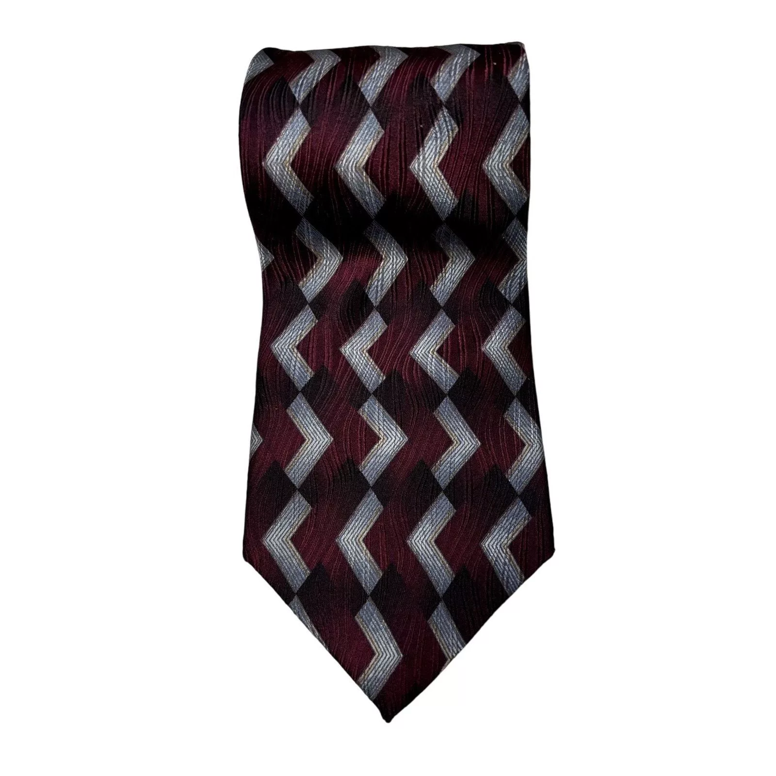 Stafford Ties Pocketsquares STAFFORD Men's Multicolor Silk Abstract Pattern Neck Tie Red