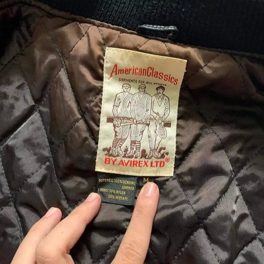 Avirex Leather Jackets Avirex 𝐀𝐕𝐈𝐑𝐄𝐗 𝐂𝐥𝐚𝐬𝐬𝐢𝐜 𝐋𝐞𝐚𝐭𝐡𝐞𝐫 𝐉𝐚𝐜𝐤𝐞𝐭 Brown
