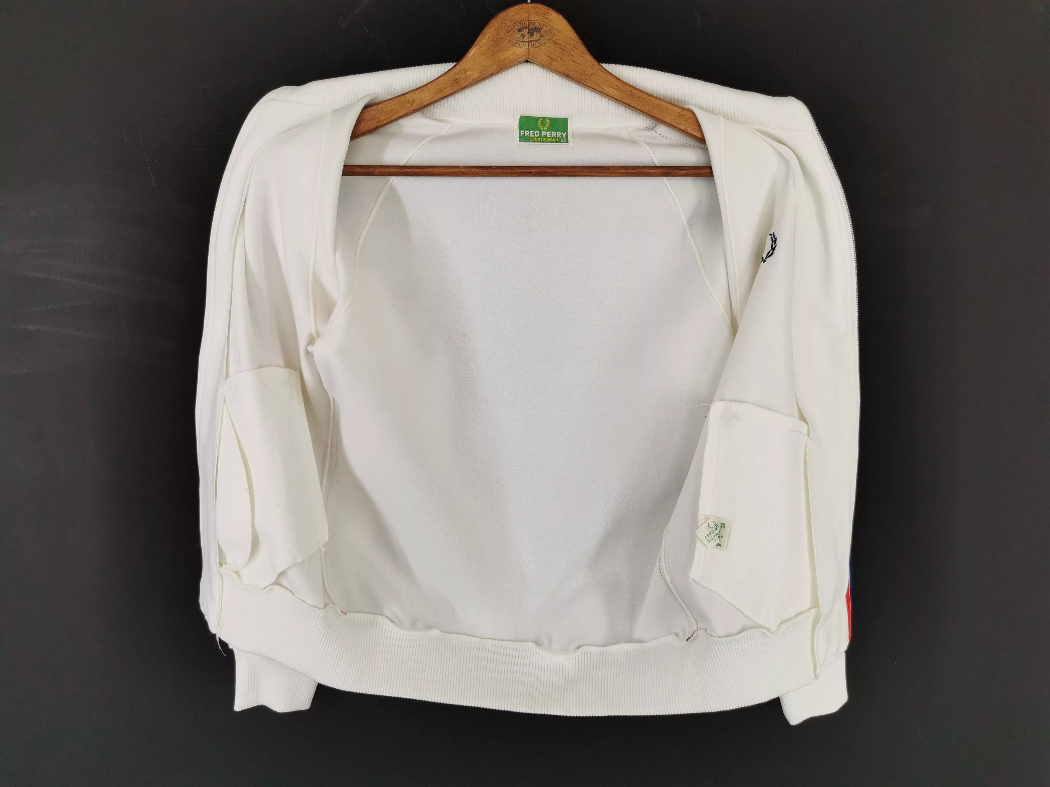 Fred Perry Light Jackets Vintage 90s Fred Perry Tracktop Jacket Size SS White