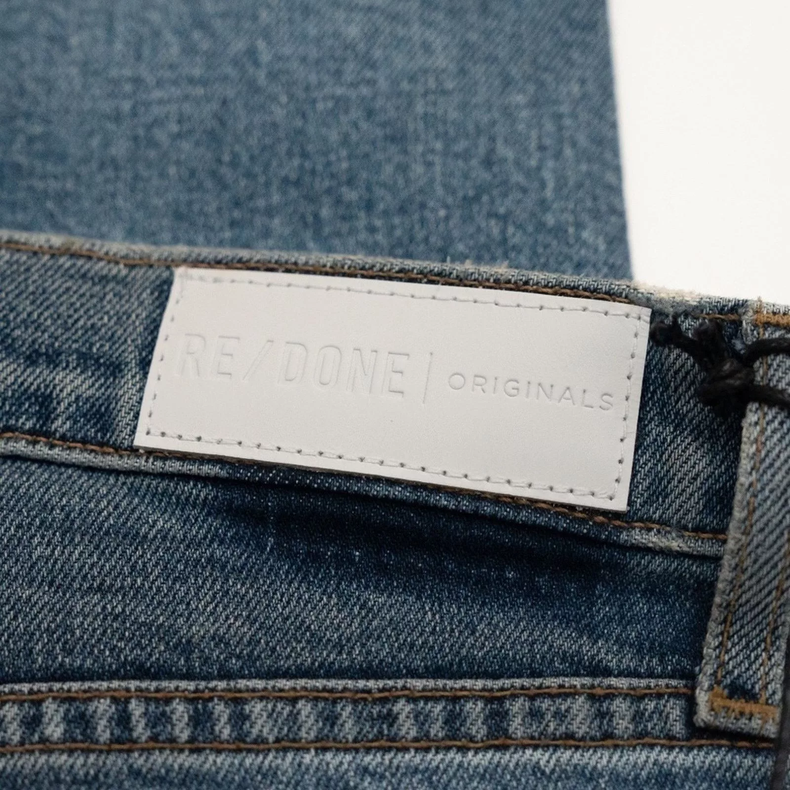RE/DONE Jeans RE/Done. Double Needle Long Stretch Jeans In Blue.