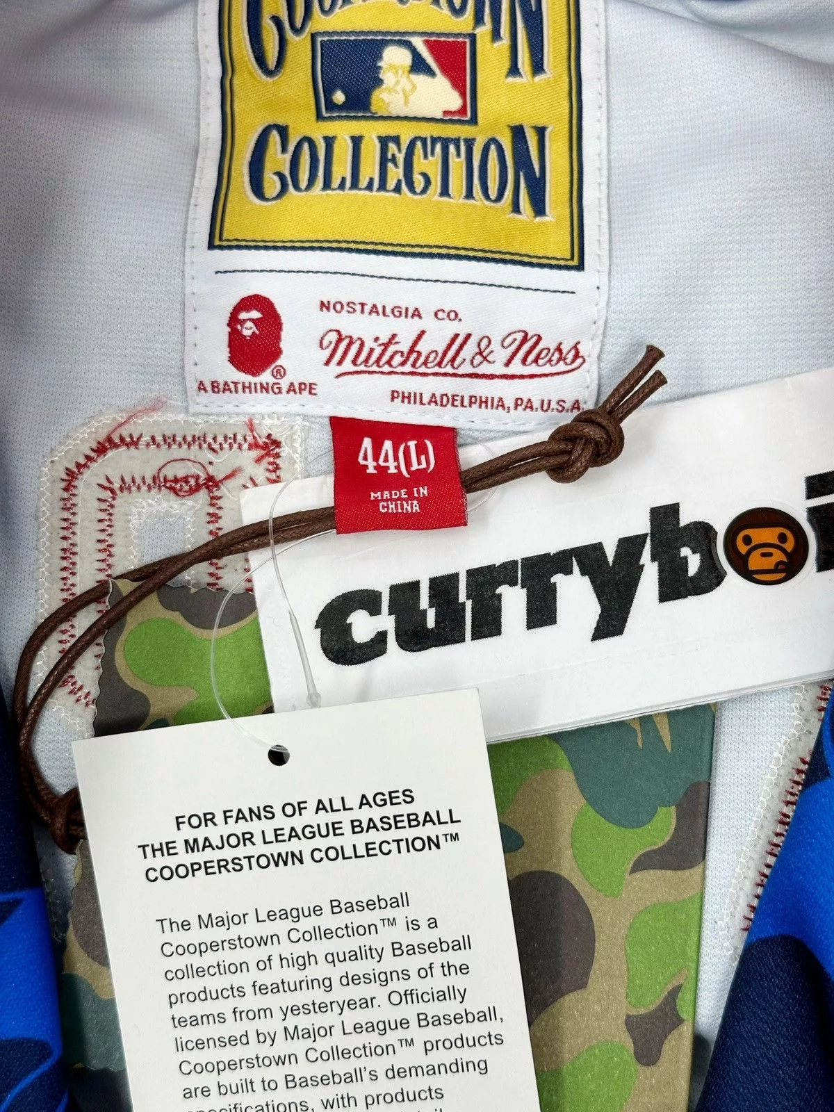 Bape Light Jackets Bape × Mitchell & Ness BAPE x Mitchell & Ness Angels Jacket Blue