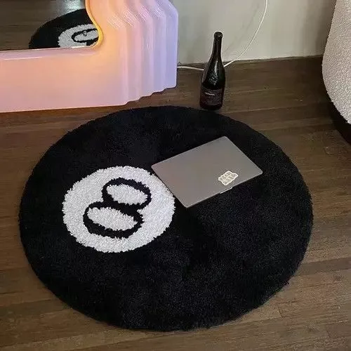 Other Miscellaneous Other Ball 8 Carpet Soft Tufted Rug Black