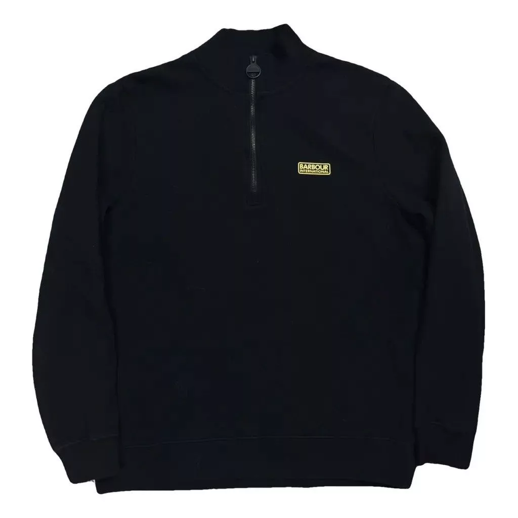 Barbour Heavy Coats Barbour Sweatshirt Halfzip Black Size L