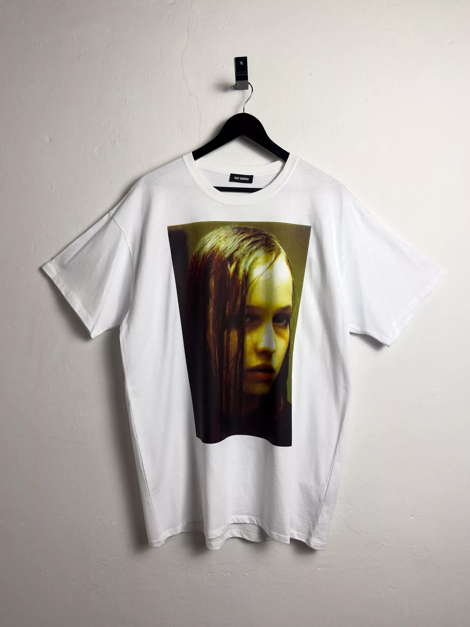 Raf Simons Short Sleeve T Shirts Raf Simons FW18 Christiane F Wet Hair T-Shirt White