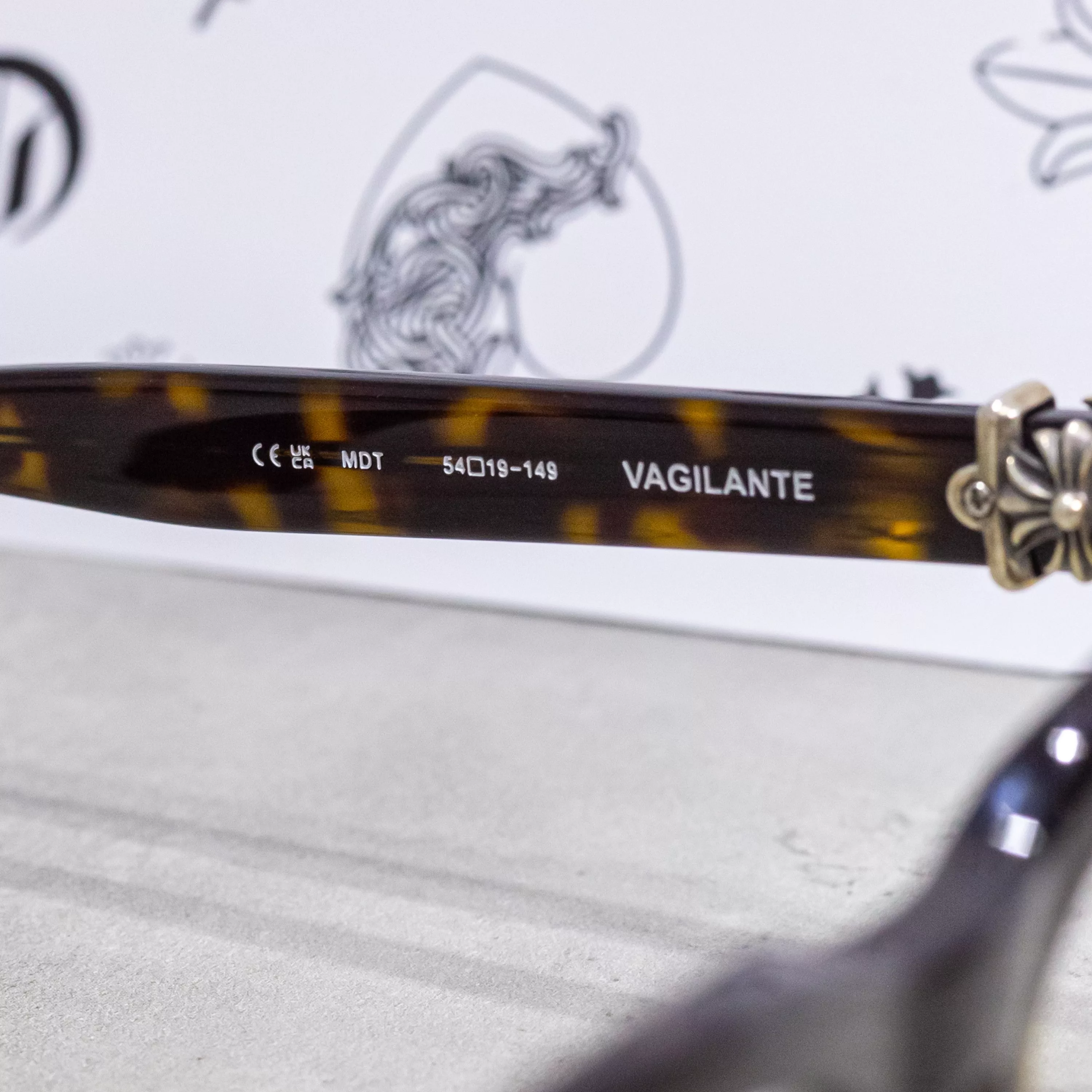 Chrome Hearts Sunglasses CHROME HEARTS VAGILANTE MIDNIGHT TORTOISE Multi
