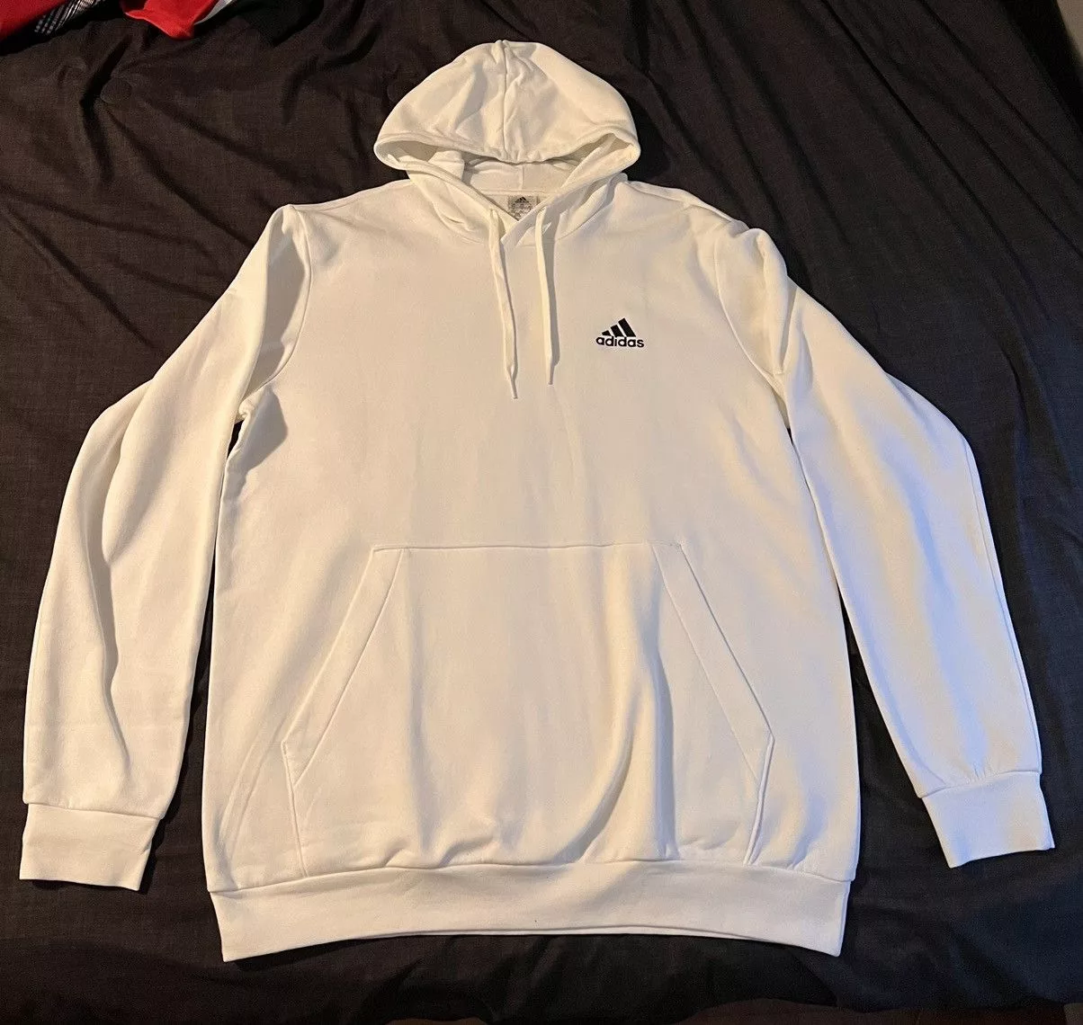Adidas Sweatshirts Hoodies Adidas Sweatshirt All White Fleece Pullover
