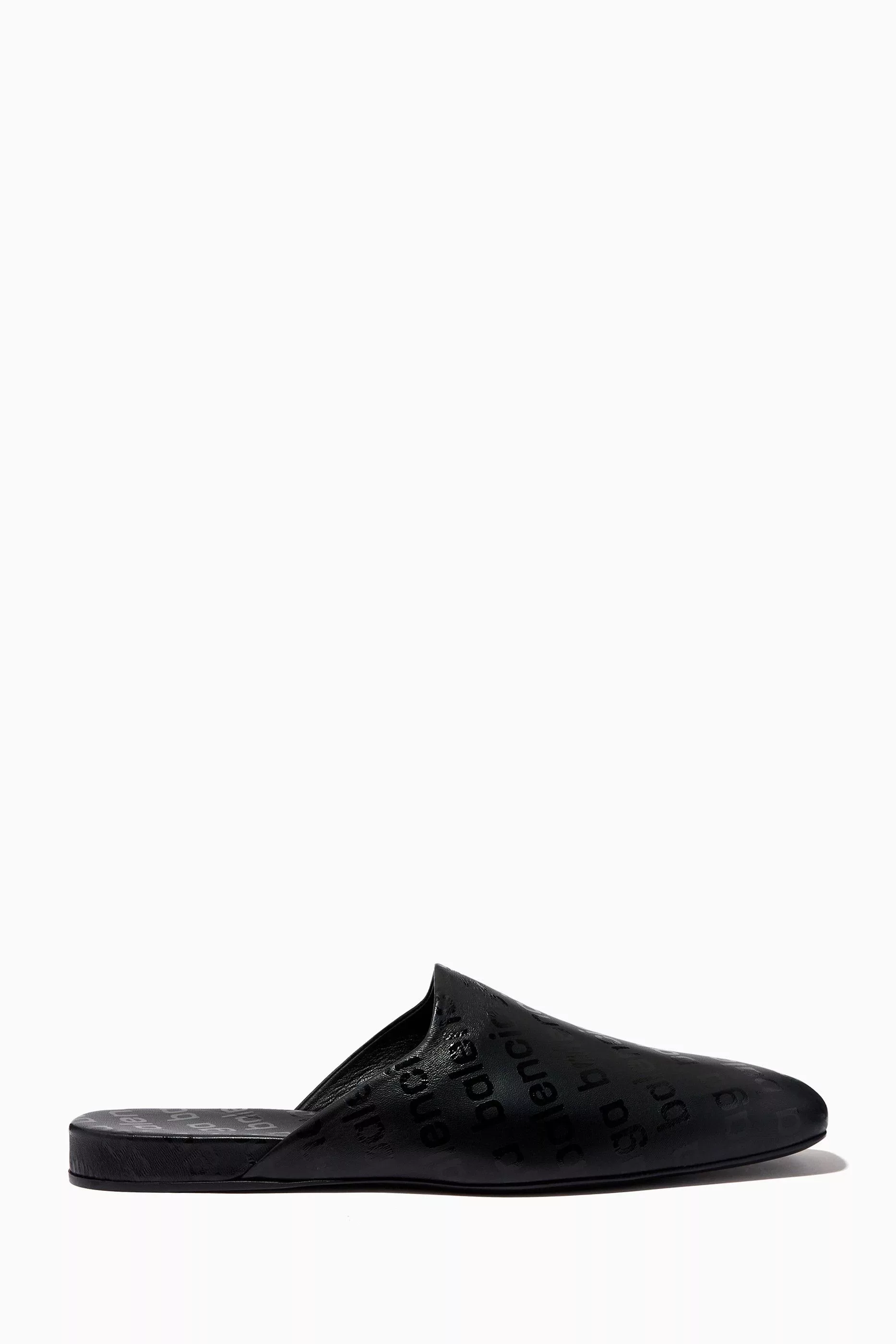 Balenciaga Slip Ons Balenciaga o1la1rc1a0624 BB Monogram Cosy BB Mules in Black