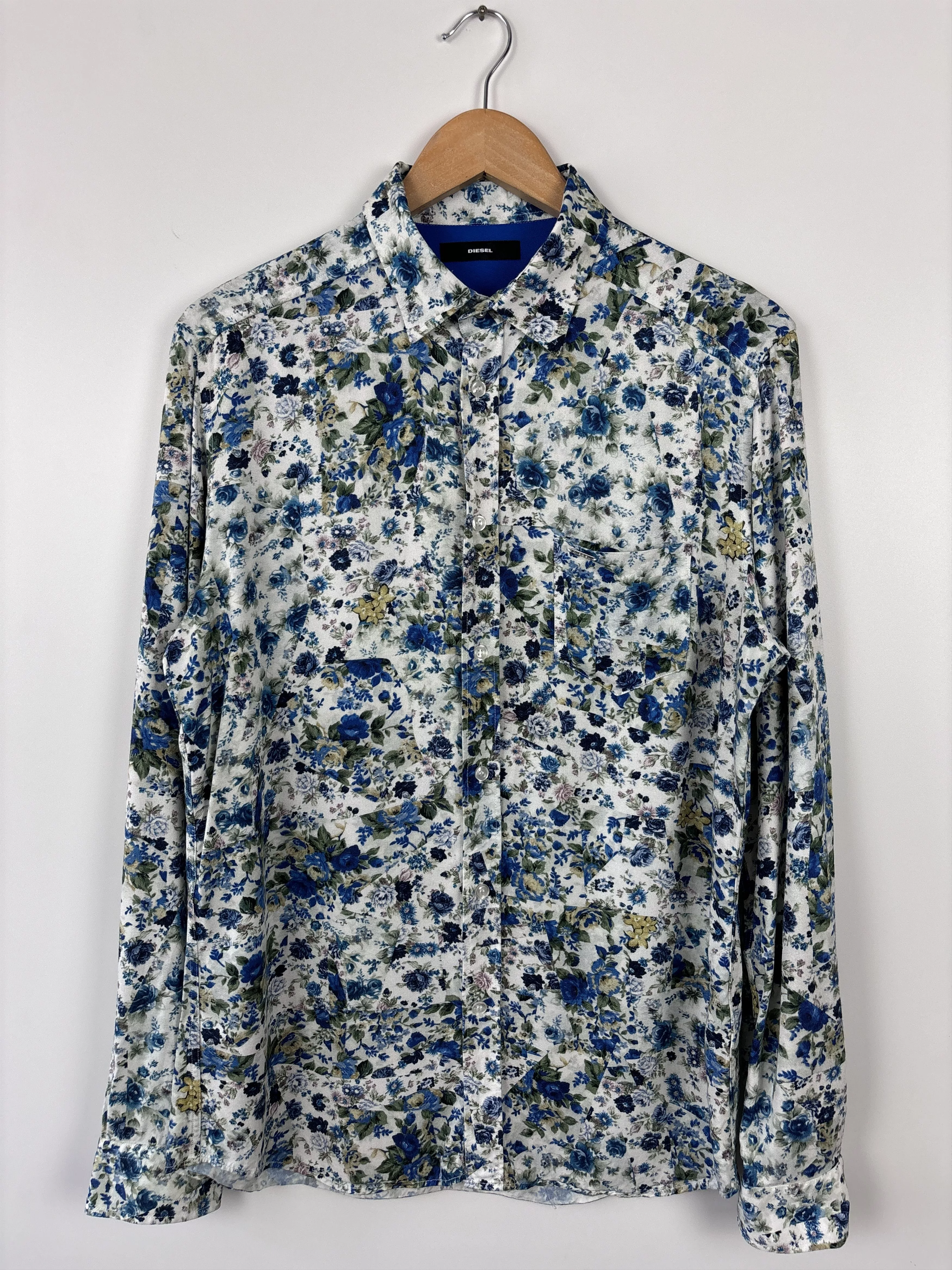 Diesel Shirts Button Ups Diesel Floral Flowers Longsleeve Button Up Shirt Viscose L Multi