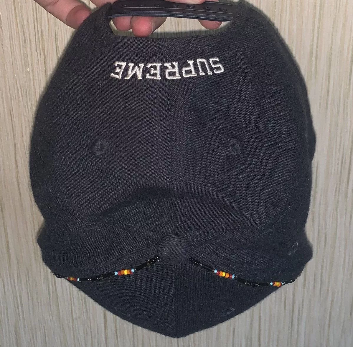 Supreme Hats Rare Supreme SS19 beaded 6 panel cap Blue
