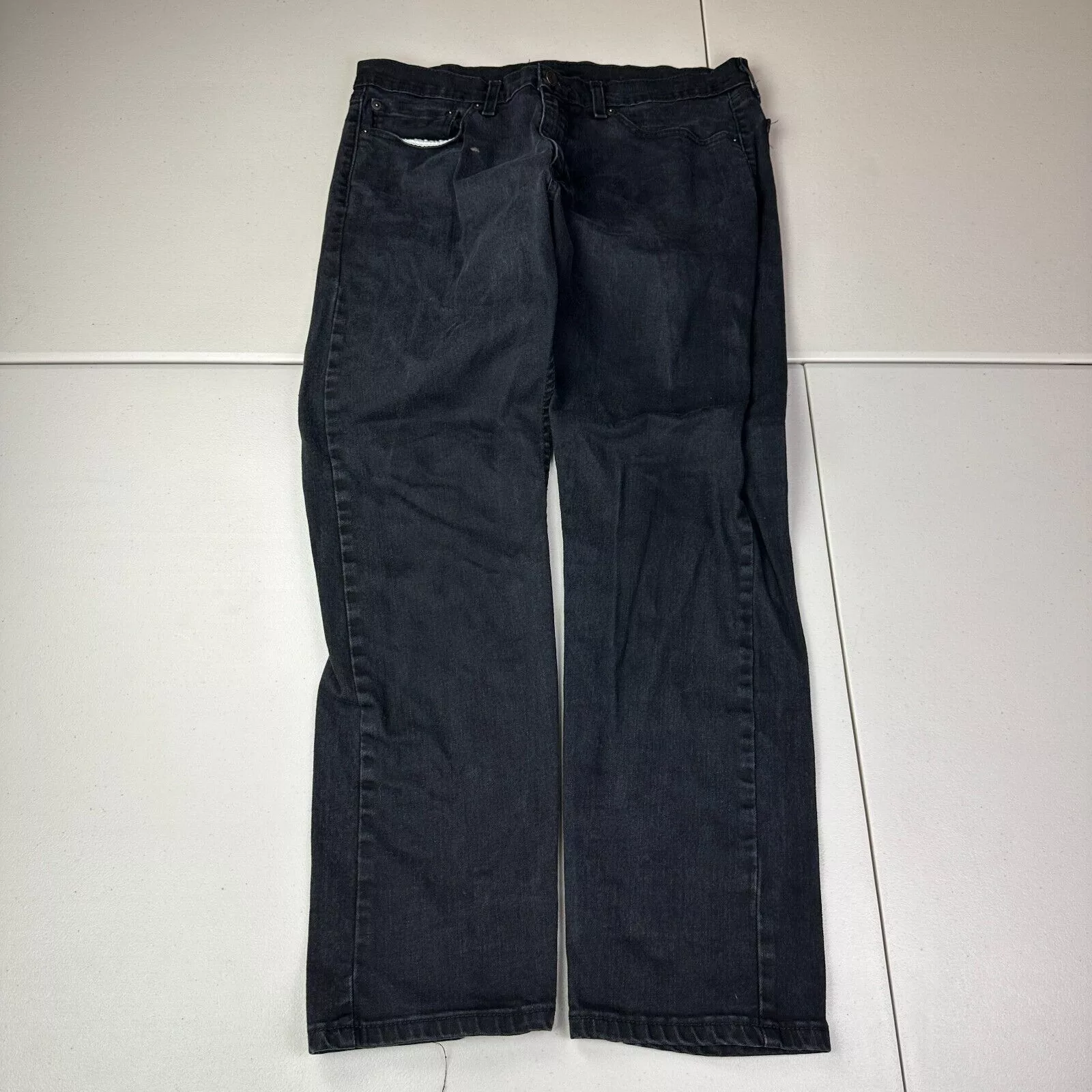 Levi's Denim Levi's Levis 505 Regular Fit Straight Leg Jeans *Missing Button* Black