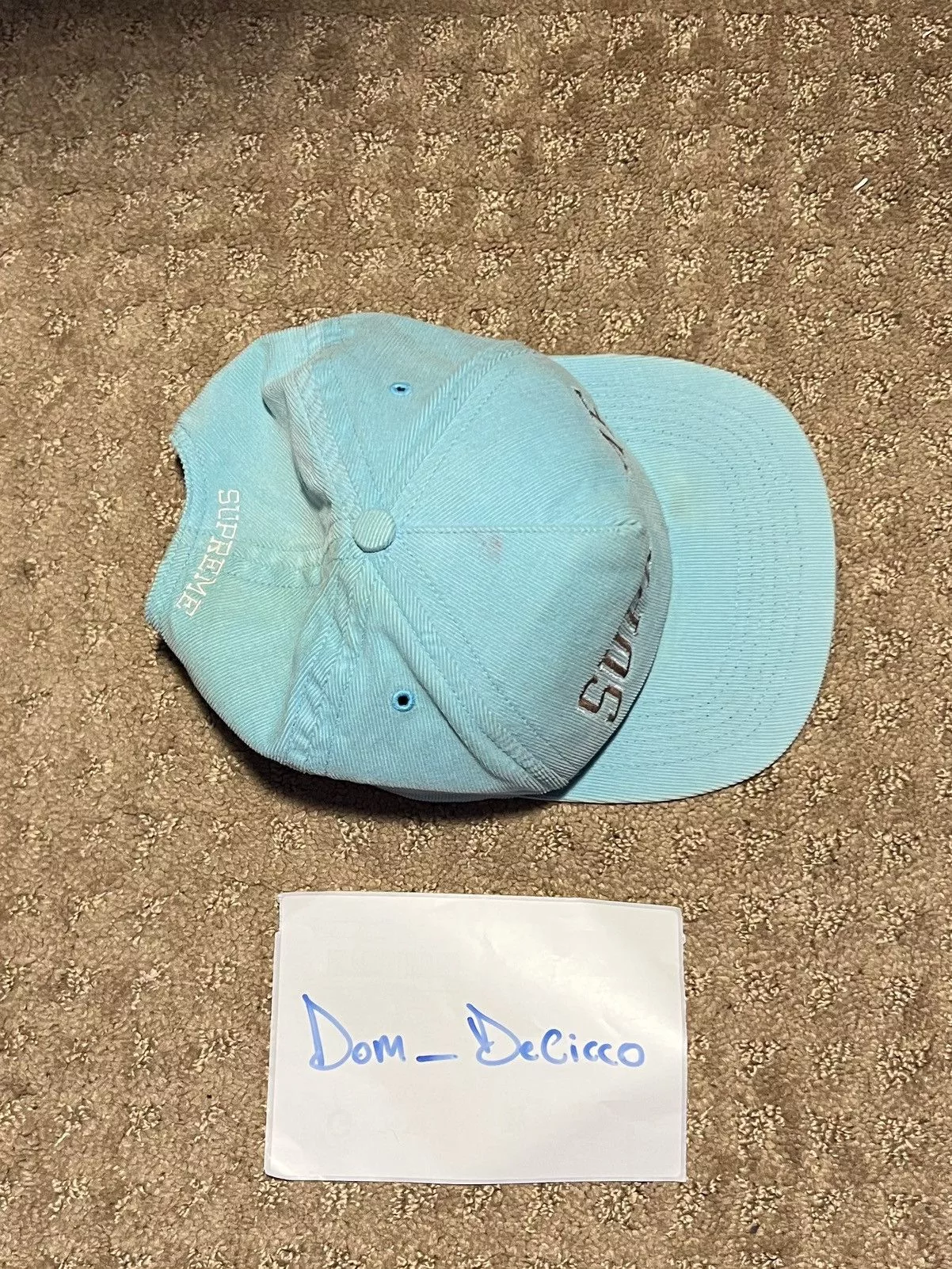 Supreme Hats Supreme Snapback Hat Vintage Blue