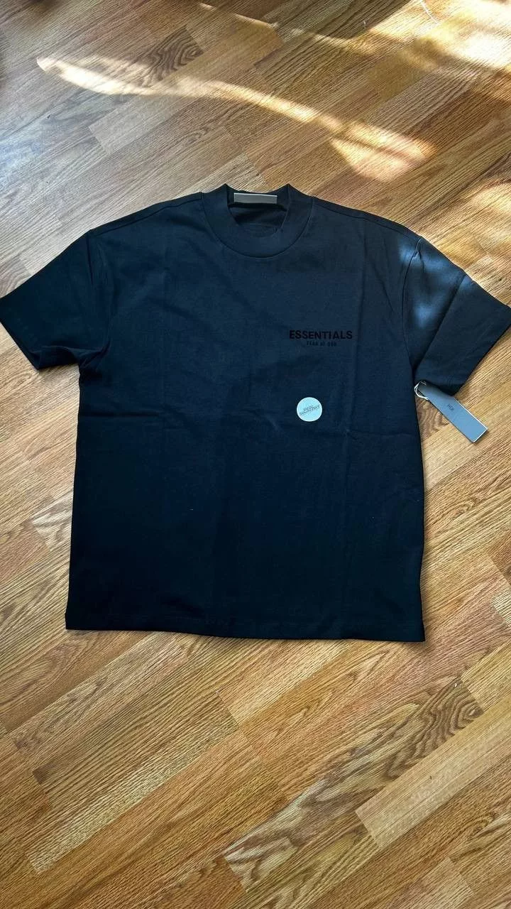 Essentials Short Sleeve T Shirts Essentials × Fear of God Essentials x FOG Sleeve T-Shirt Black