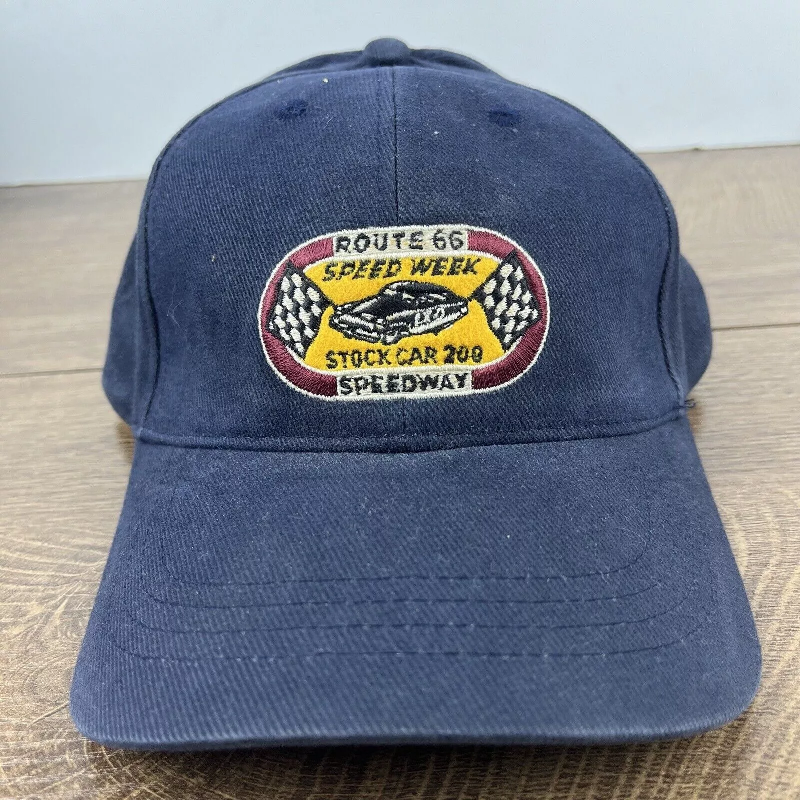 Other Hats Other Route 66 Speedway Hat Speed Week Hat Blue Cap Adjustable Blu