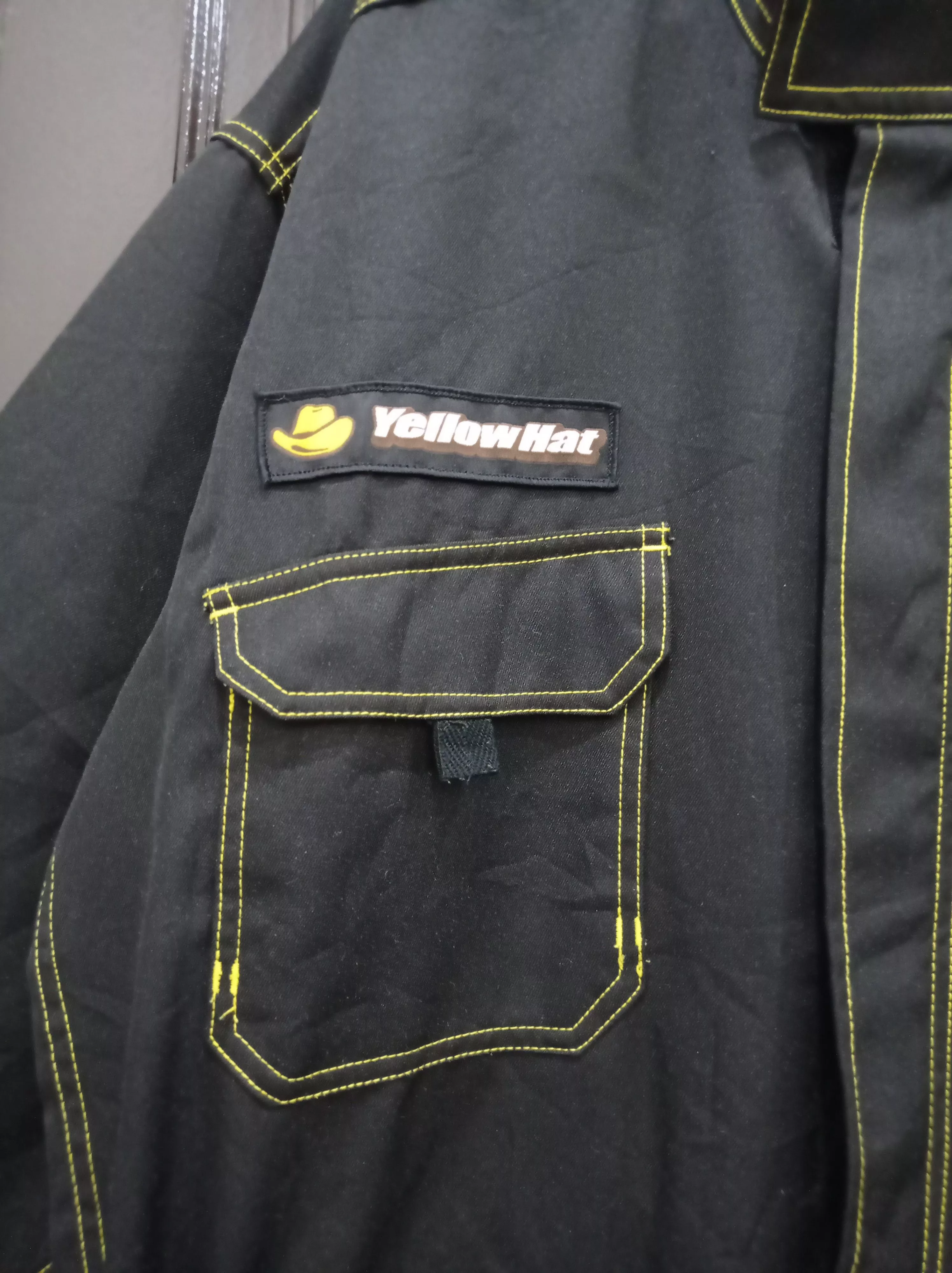 Other Overalls Jumpsuits Other Yellow Hat Coverall Black Workwear