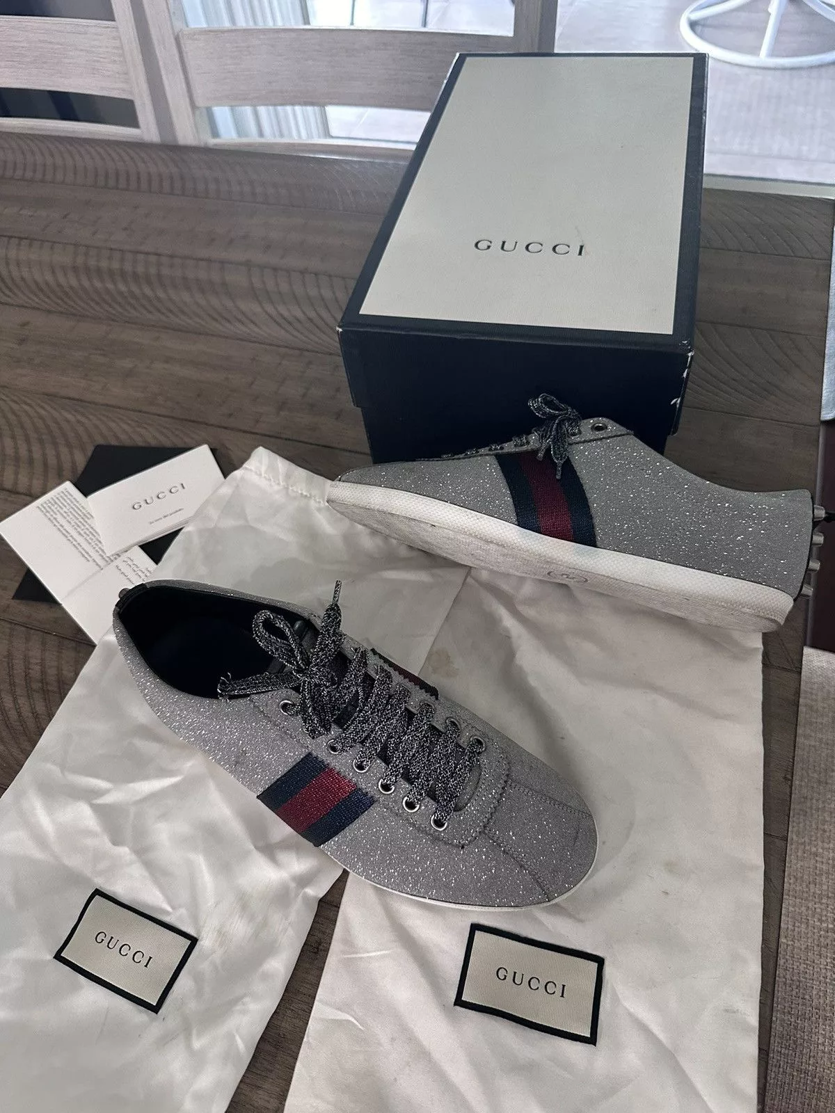 Gucci Low Top Sneakers Gucci sneakers Silver