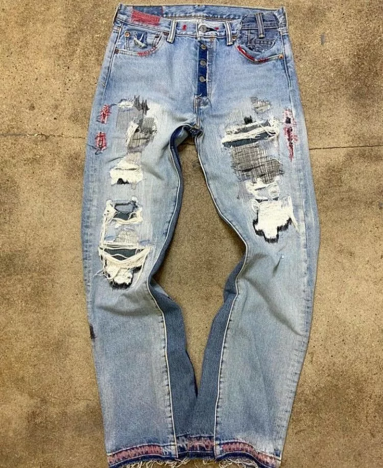Other Denim Other PROJECT CAPRI SIZE34 RED RUM JEANS Blue