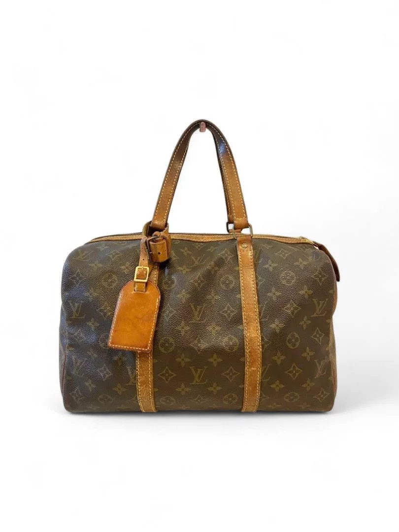 Louis Vuitton Handle Bags Louis Vuitton - Saxe 35 Monogram Boston LV Handbag Leather Brown