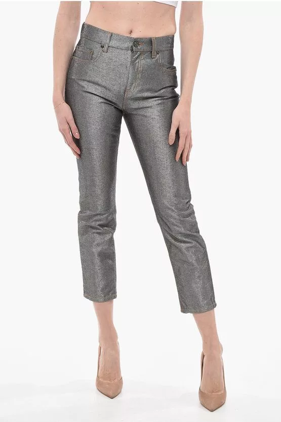 Missoni Pants Missoni og1mm0724 Lurex Iconic Detail Pants in Grey Gray