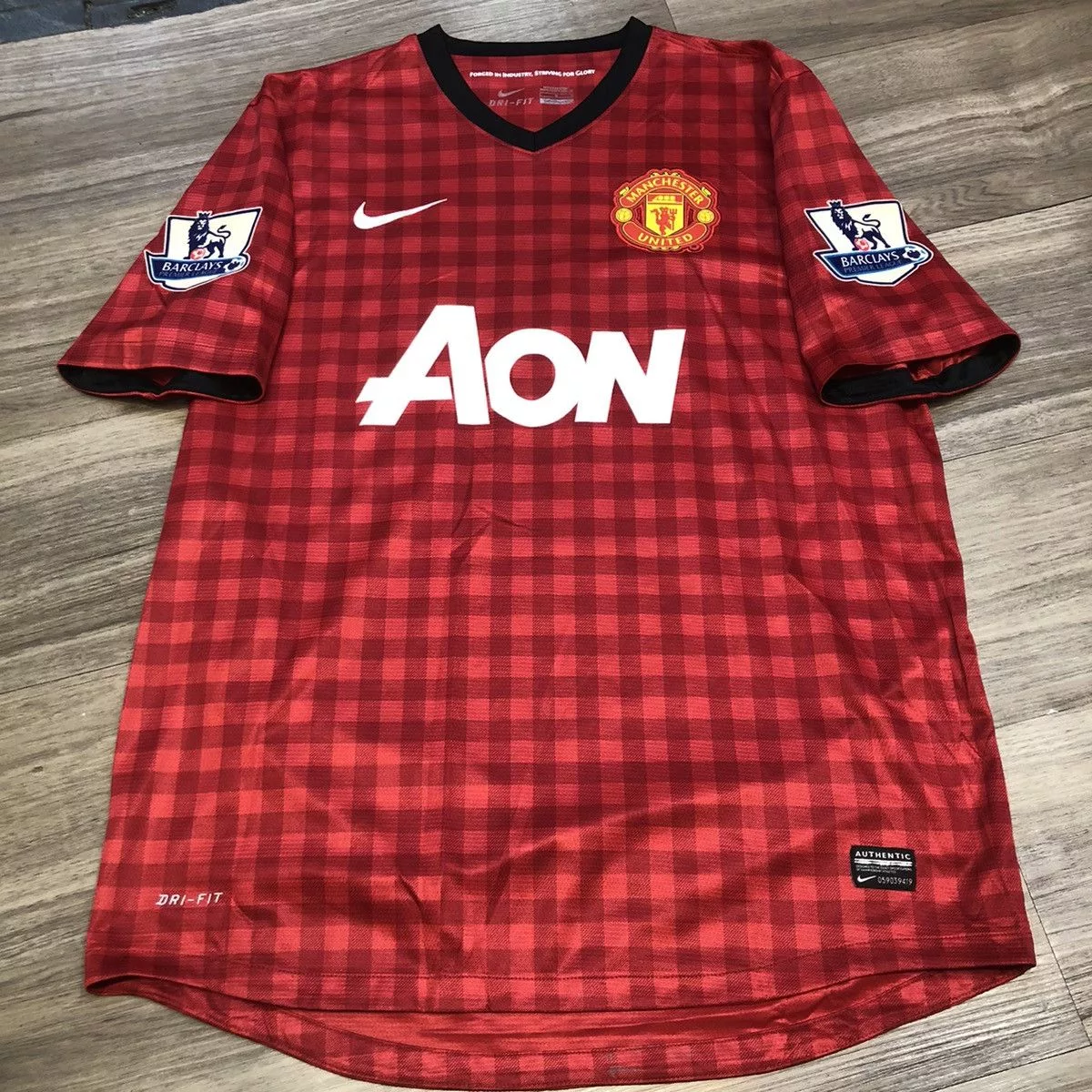 Nike Jerseys Nike manchester united 12/13 home shirt #21 Henrique Red Sportswear