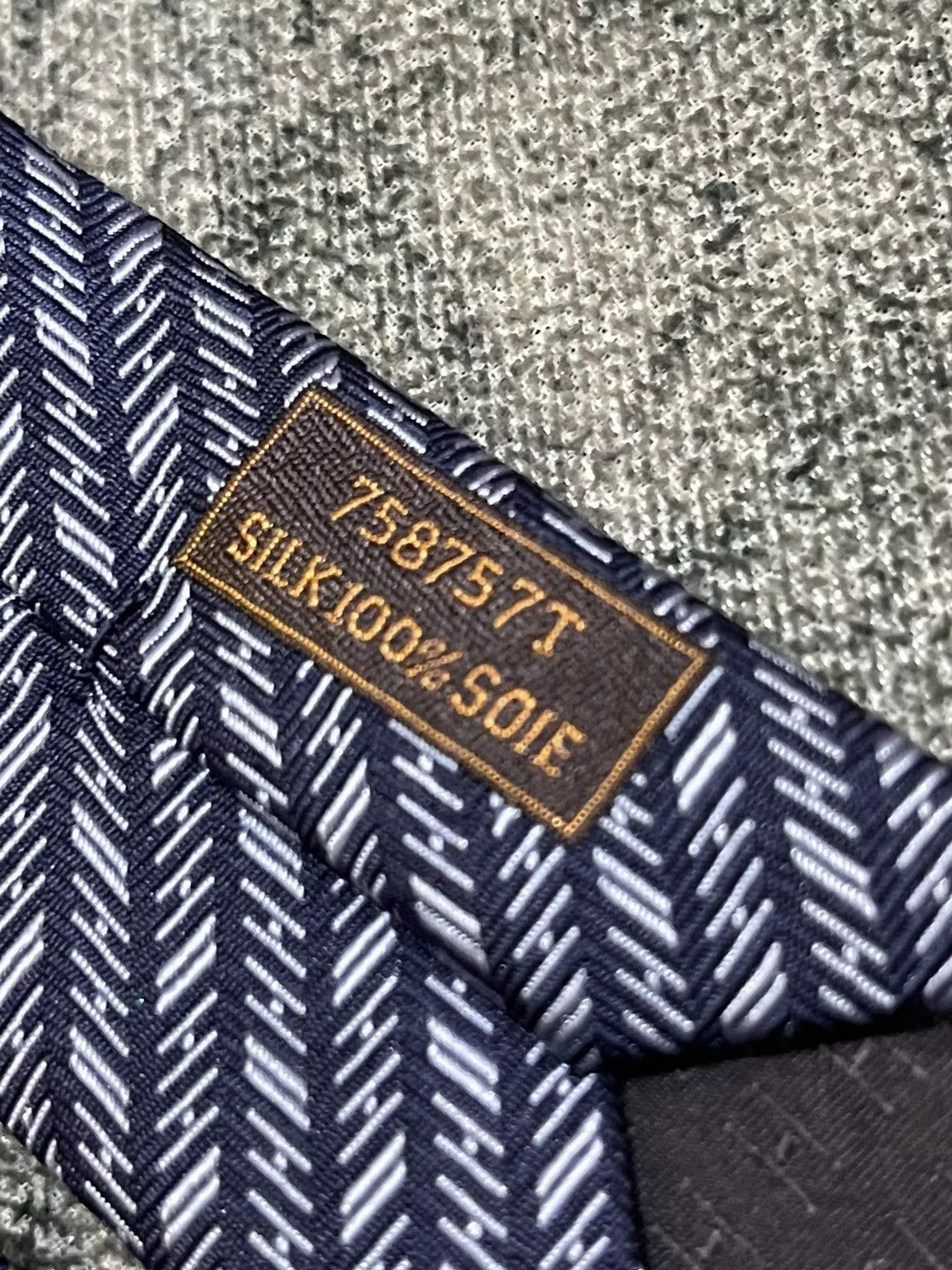 Hermes Ties Pocketsquares Hermes Silk Tie 758757T Blue