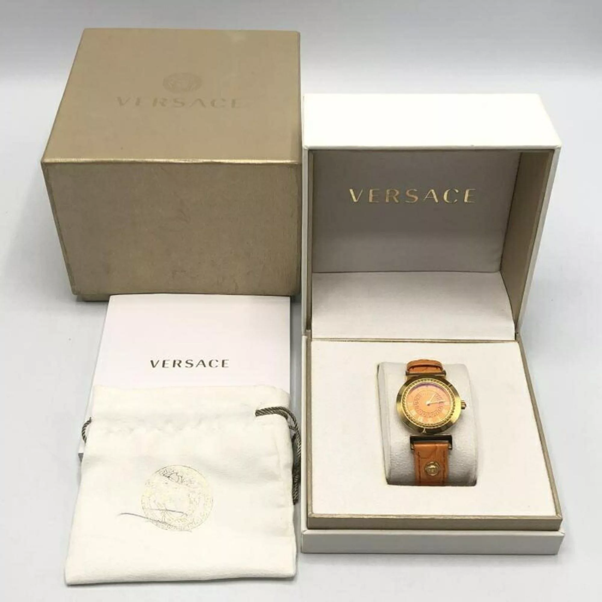 Versace Watches VERSACE Vanity Watch Orange Versace