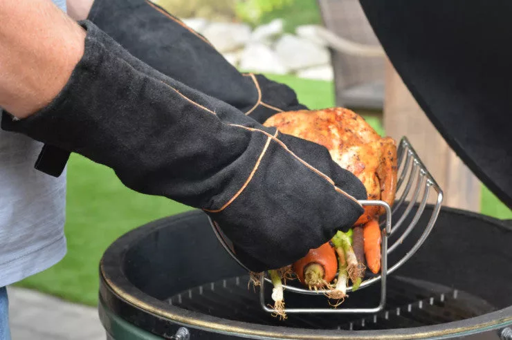 Black Leather Grill Gloves
