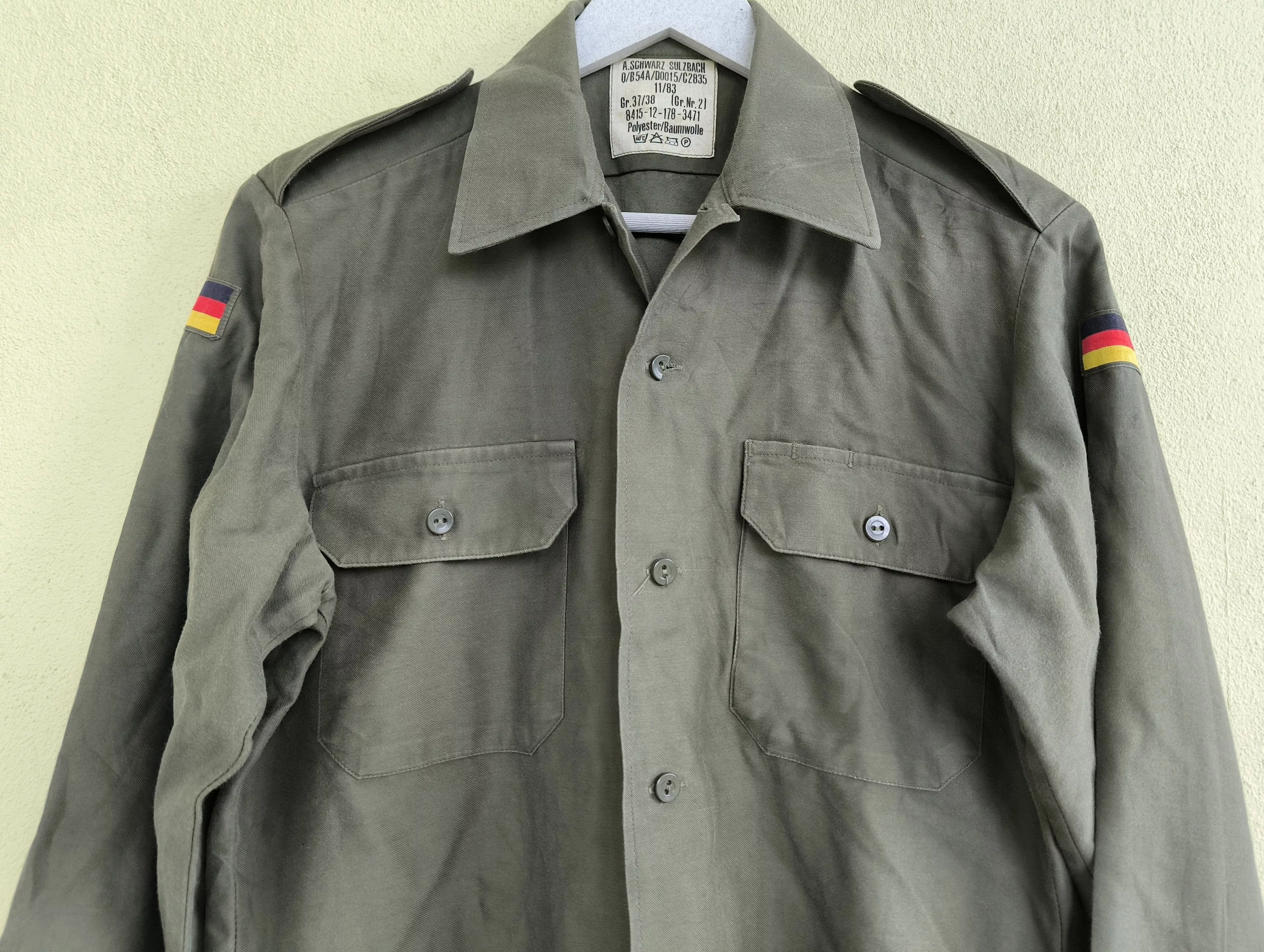 Vintage Shirts Button Ups Vintage Vtg GERMANY military field jacket Multi